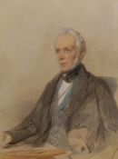 George Richmond RA (28 March 1809 – 19 March 1896) Portrait of Samuel Evans watercolour, 34 x