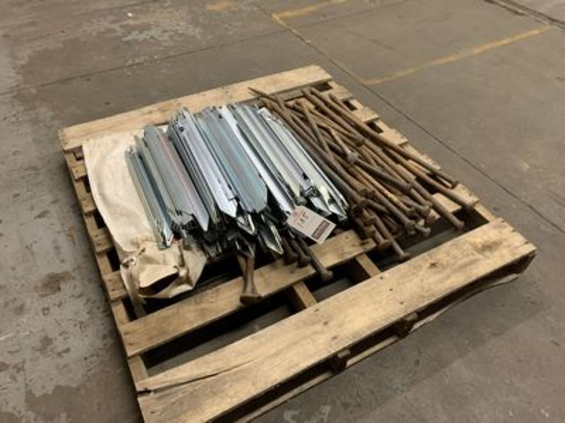 LOT OF ASS'T TENT STAKES & ACCESSORIES