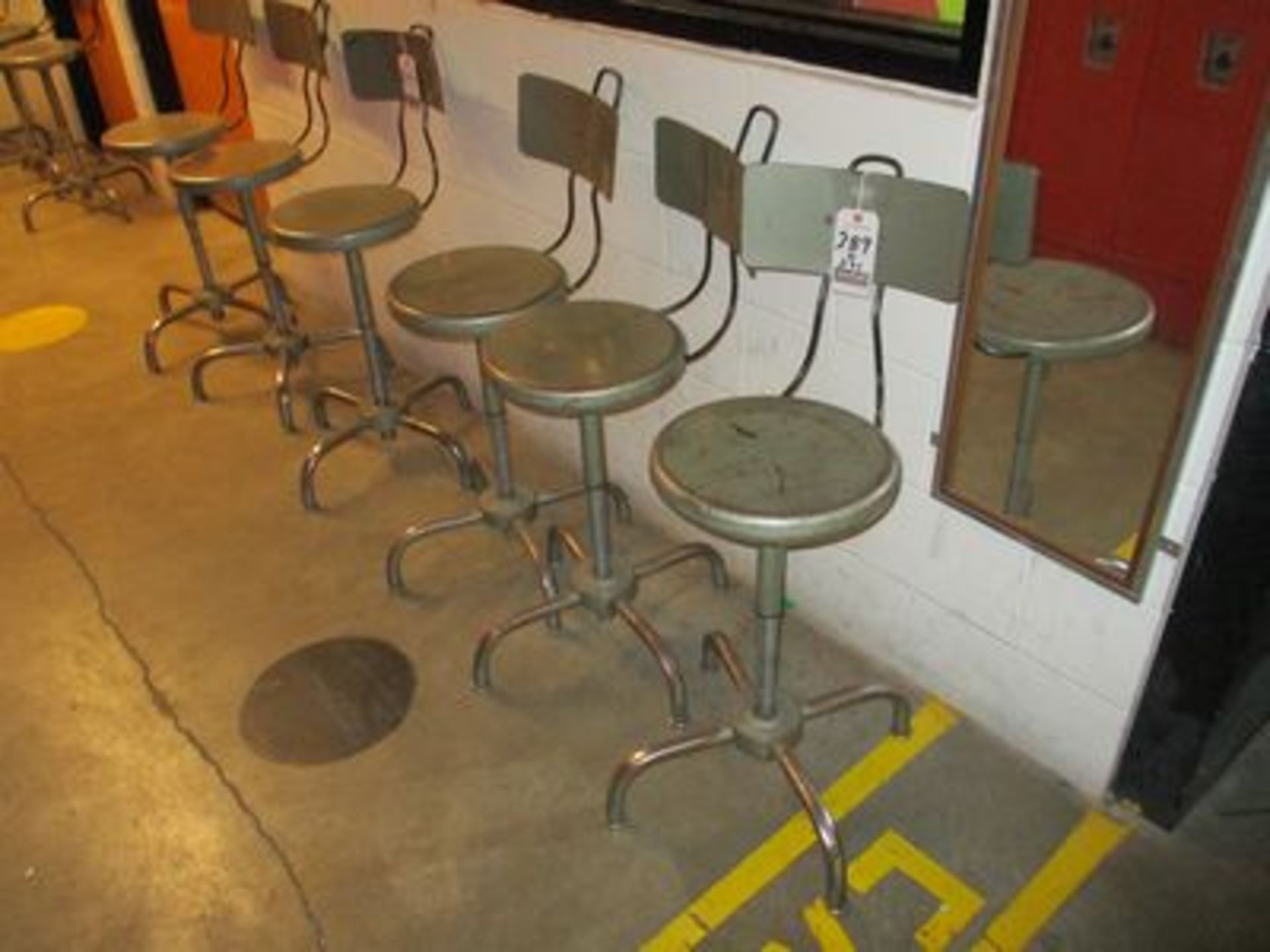 METAL SWIVEL SHOP STOOLS