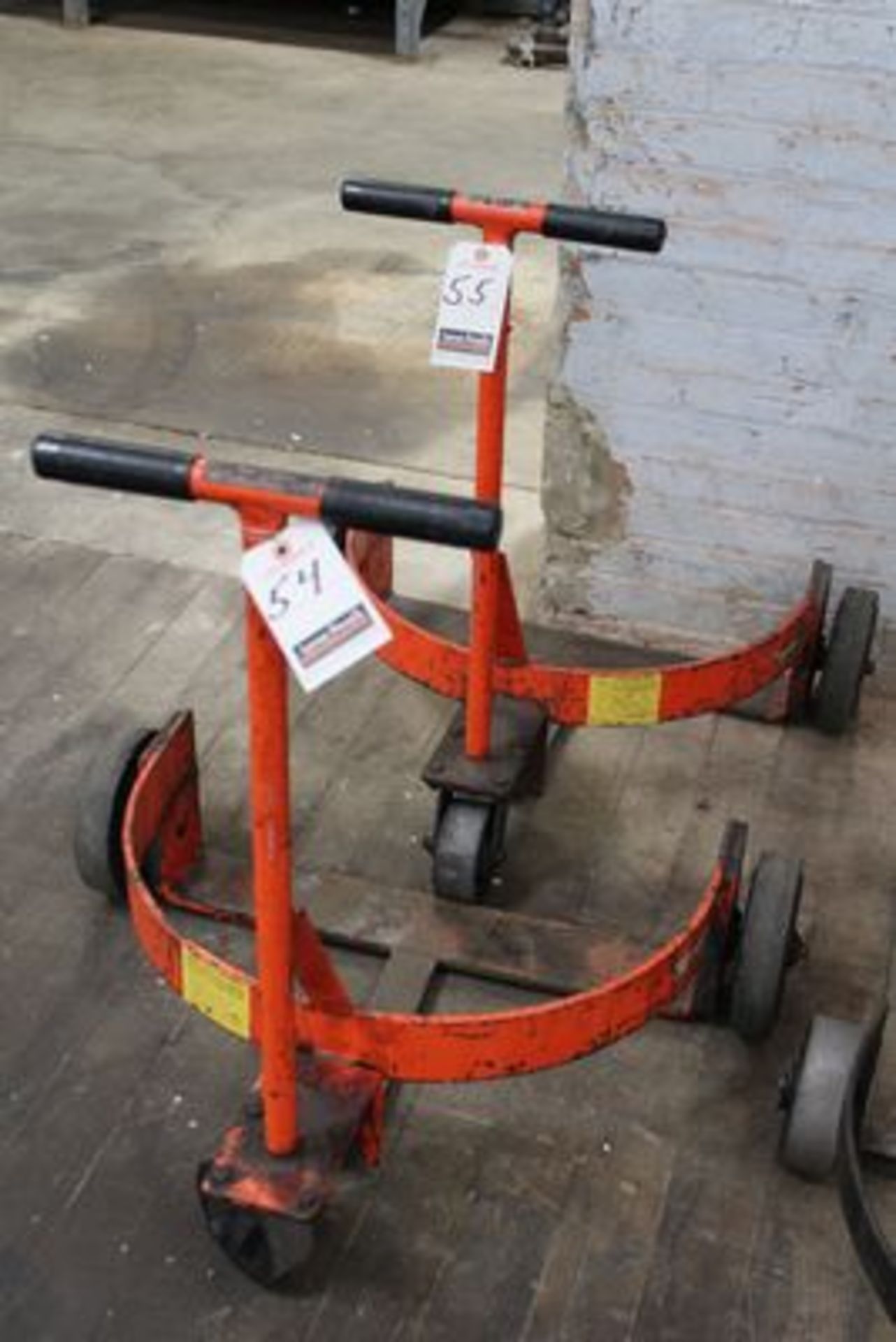 WESCO PORT. METAL 3-WHEEL DRUM DOLLY