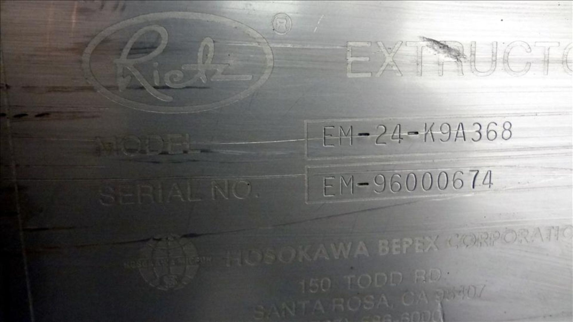 Used- Hosokawa Bepex Rietz Extructor, Model EM-24-K9A368 - Bild 7 aus 16