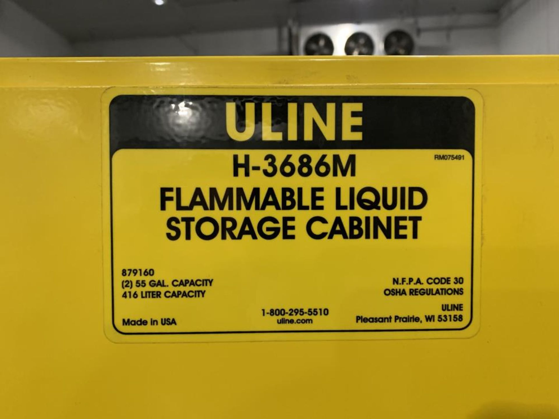 Used-ULINE Barrel Size Vertical Drum Storage Cabinet. Model H-3686M. - Image 3 of 3