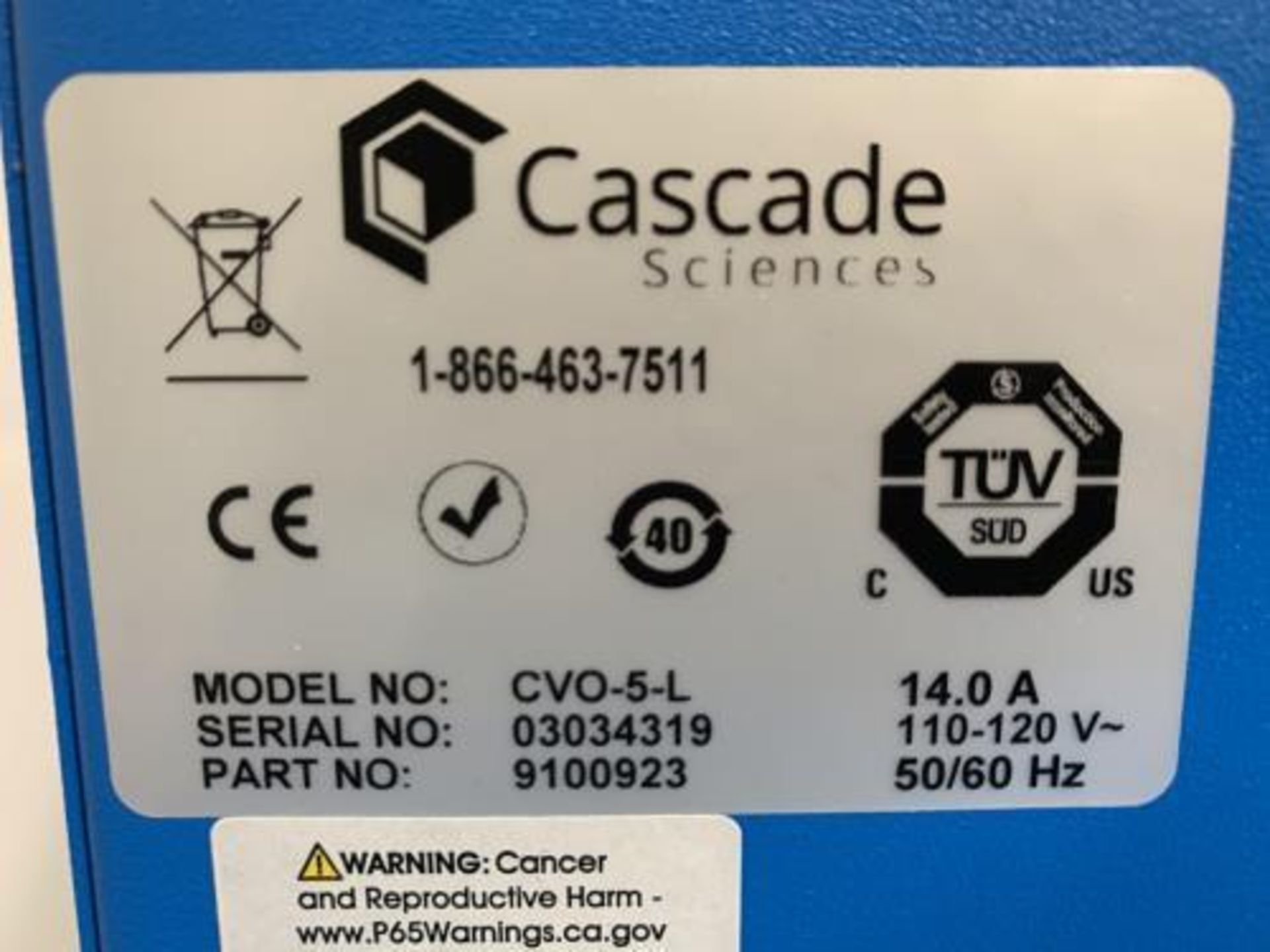 Used- Cascade Sciences Double Up Vacuum Oven Package. (2) Model CVO-5 Vacuum Ovens. - Image 12 of 14