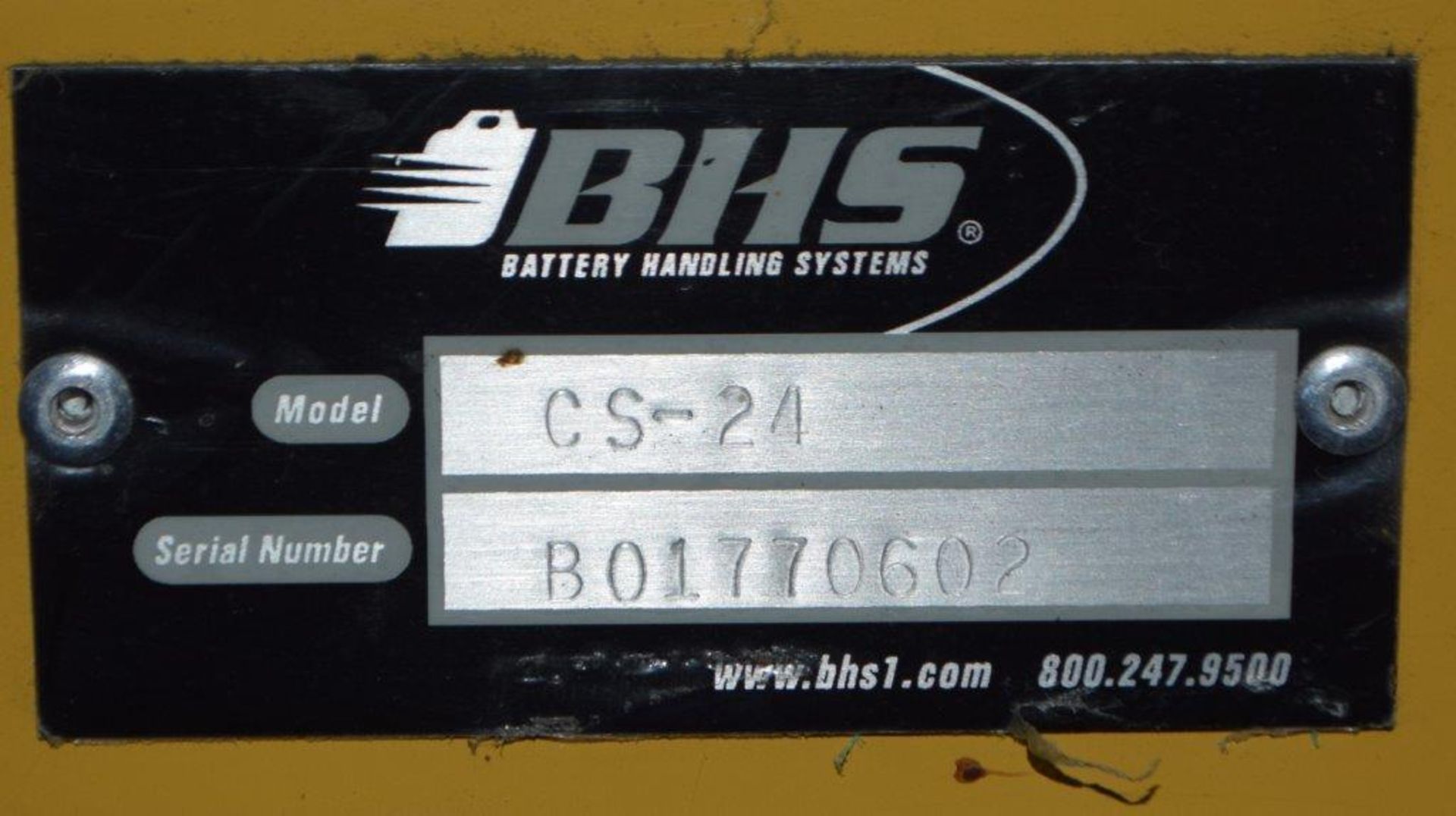 Lot Of (2) BHS Battery Handling Systems Battery Charger Stands, (1) Model CS-72, Serial# B0170600, ( - Image 5 of 5