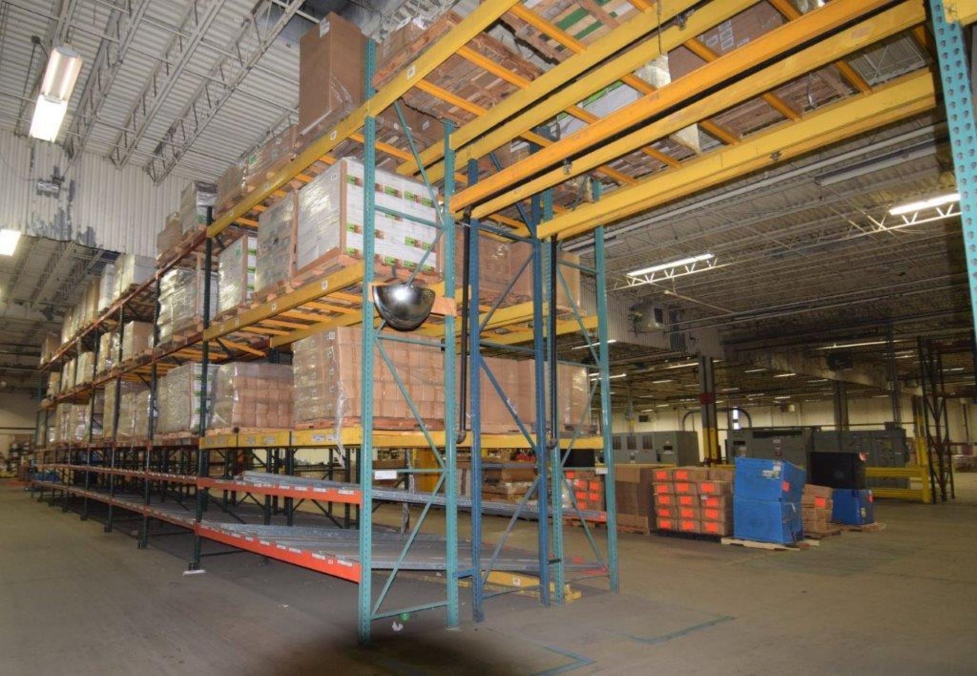 Lot Of 42" Deep Teardrop Pallet Racking Consisting Of: (51) 17' tall uprights, (164) 156" wide, (140 - Image 11 of 12