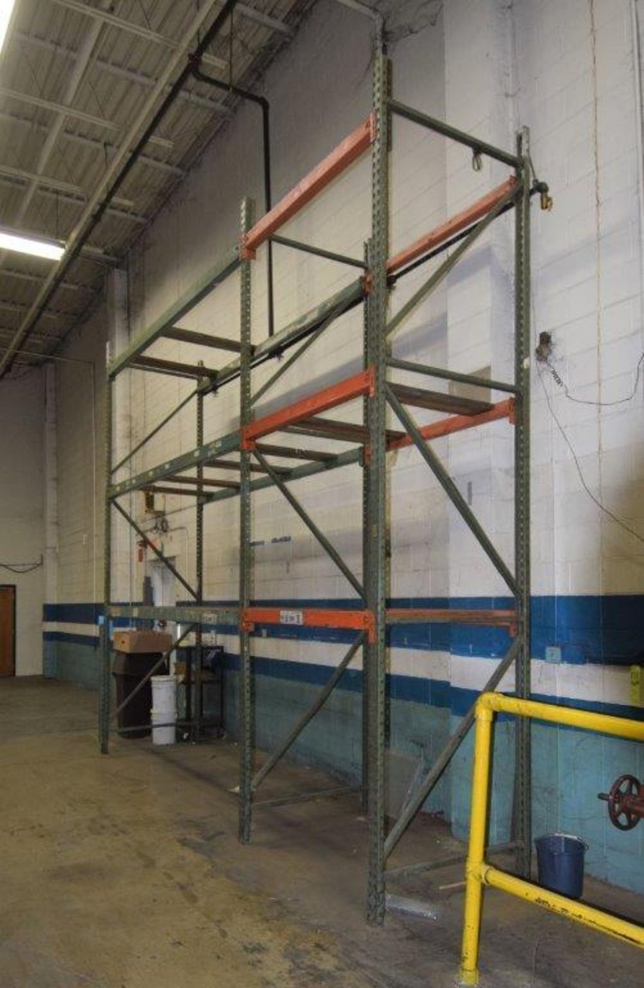 Lot Of 42" Deep Teardrop Pallet Racking Consisting Of: (8) 14' tall uprights, (5) 155" wide, (6) 106 - Image 4 of 5