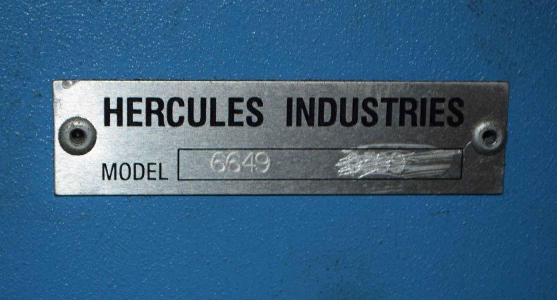 (1) Hercules Low Level Hydraulic Dumper, Model 6649, Serial# 0599. - Image 6 of 6