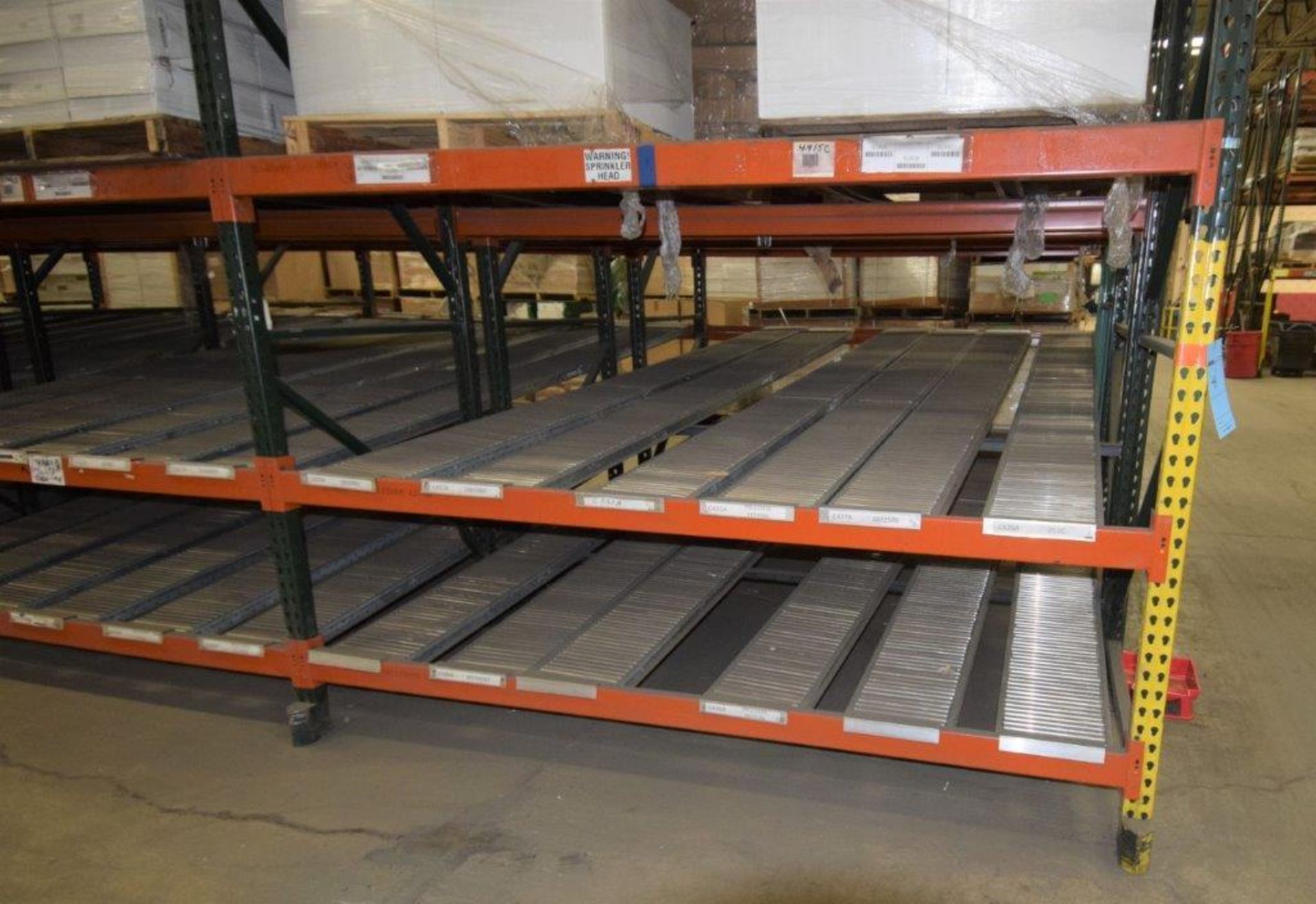 Lot Of 42" Deep Teardrop Pallet Racking Consisting Of: (51) 17' tall uprights, (164) 156" wide, (140 - Image 5 of 12