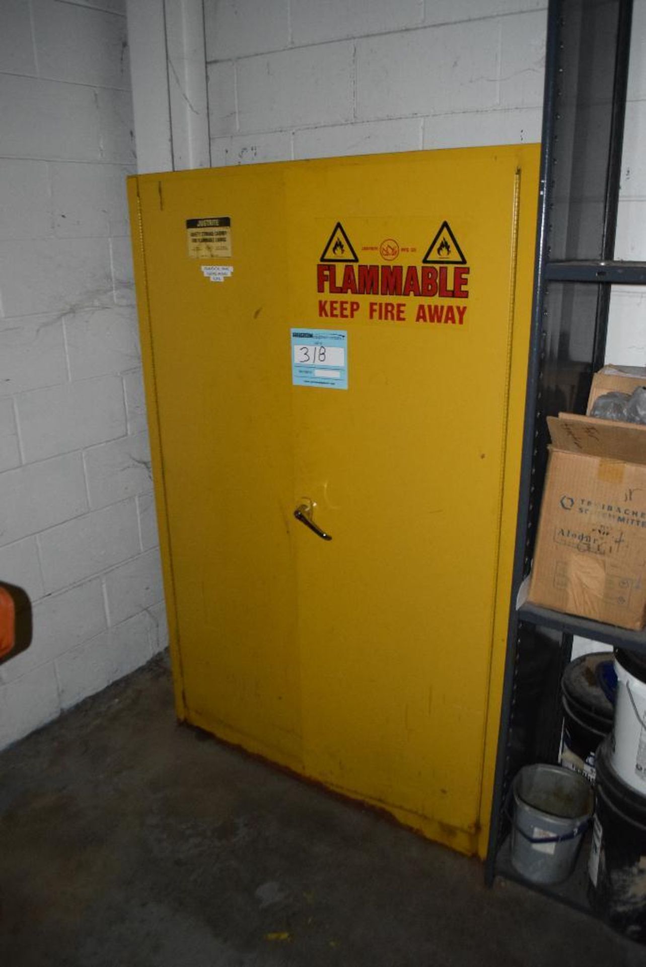(1) Justrite flammable storage cabinet, model 25450, 45 gallon capacity. - Image 3 of 3