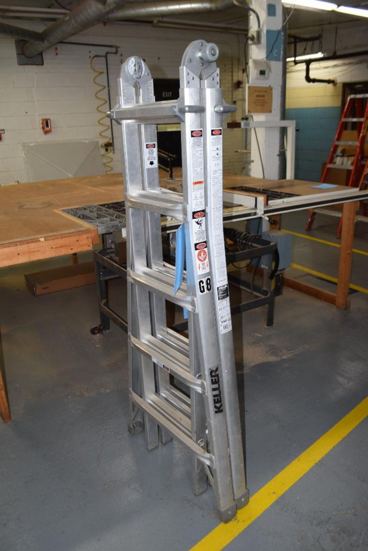 (1) Keller extra heavy duty aluminum ladder, model KMT-22, serial# 51751-06737.