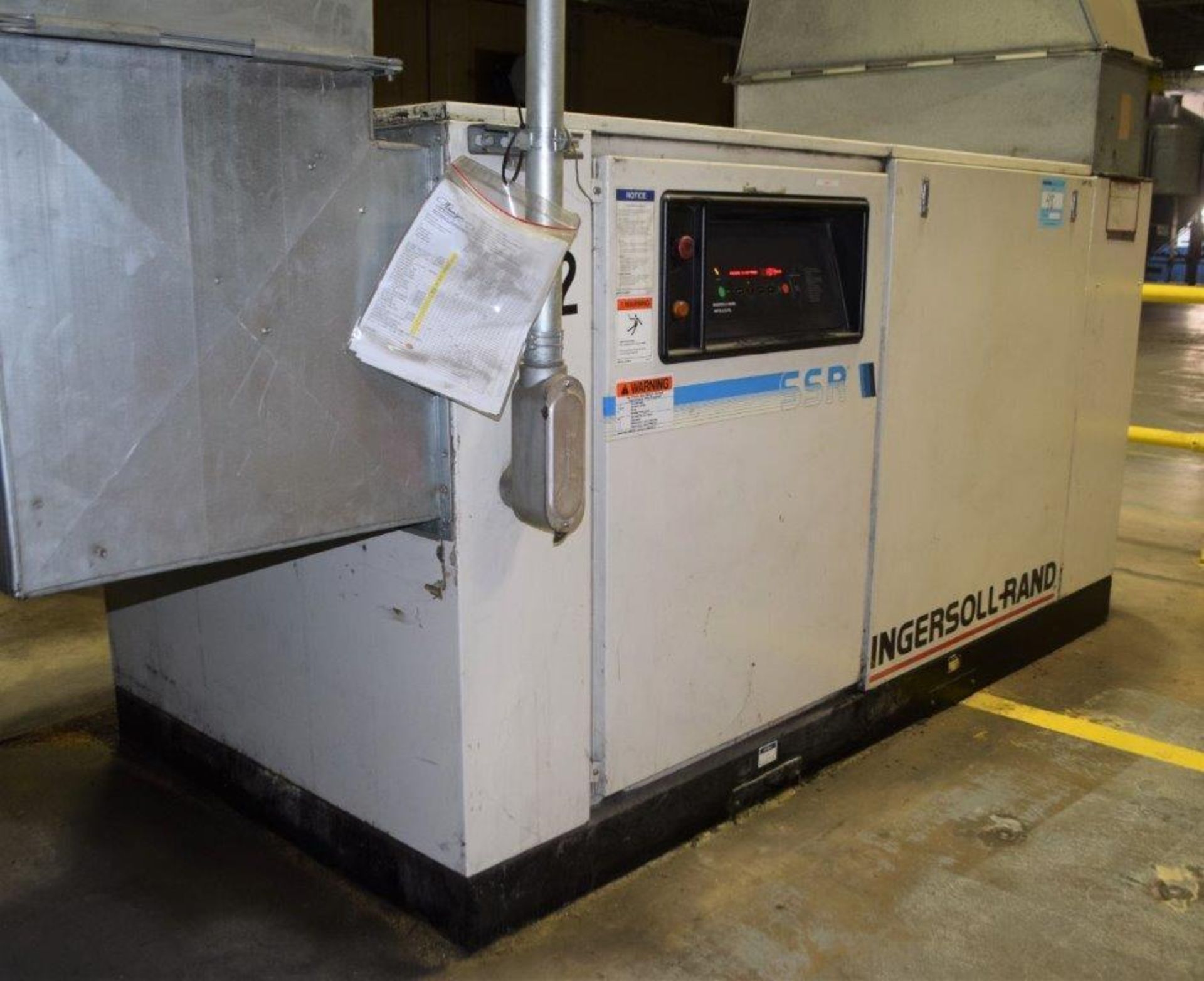 (1) Ingersoll-Rand SSR Rotary Screw Compressor, Model EP100A/C, Serial# F16604U96118, 100HP, 446 CFM - Image 8 of 8