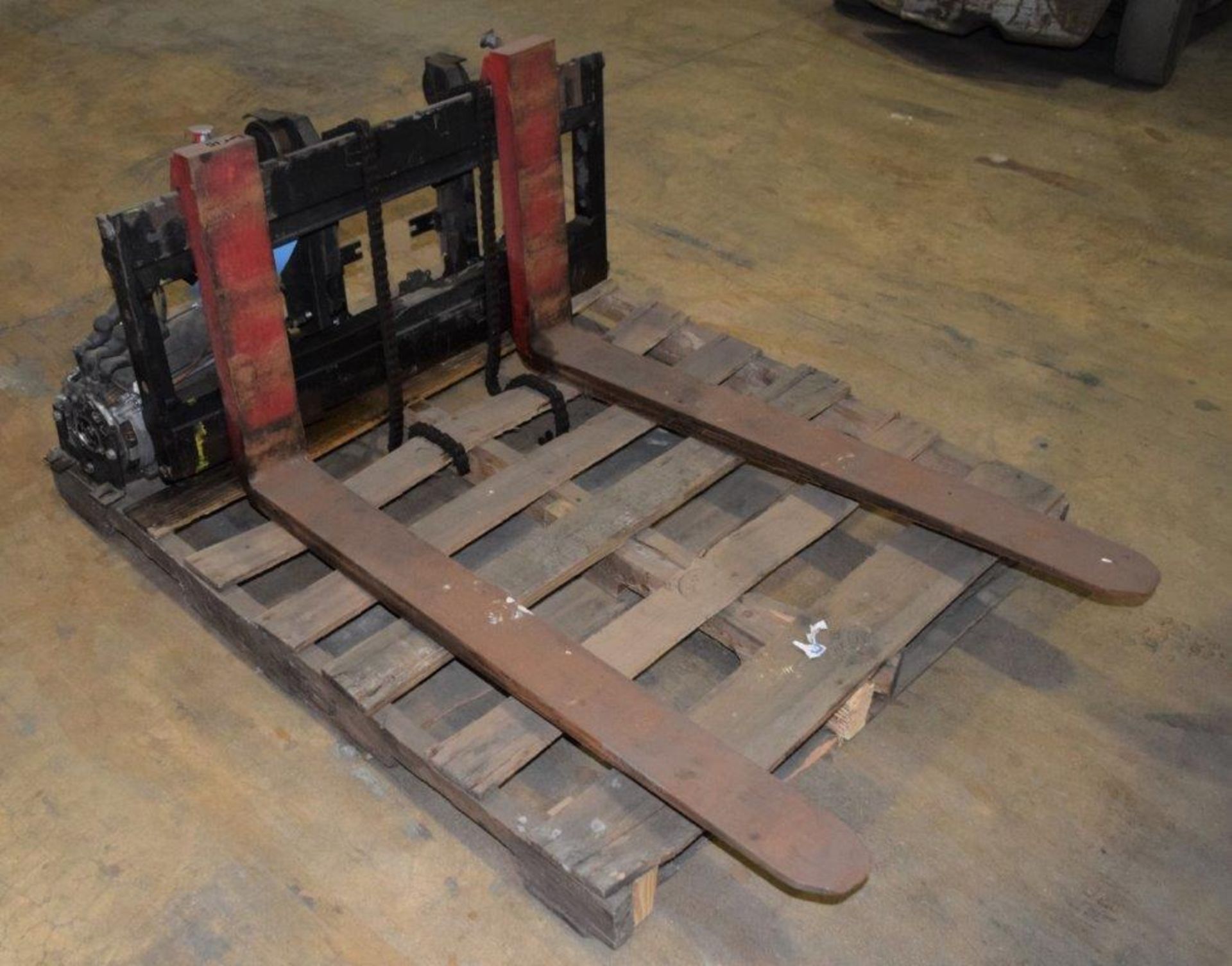 (1) Set Of Forks Last used with a Raymond Sit Down Electric Forklift, Model 445-C40TT.