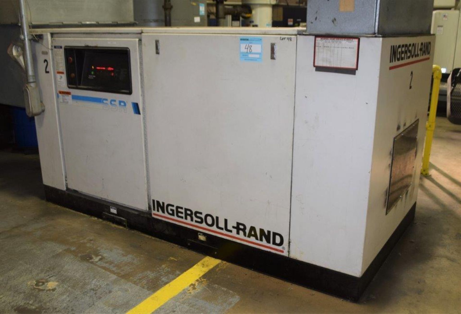 (1) Ingersoll-Rand SSR Rotary Screw Compressor, Model EP100A/C, Serial# F16604U96118, 100HP, 446 CFM