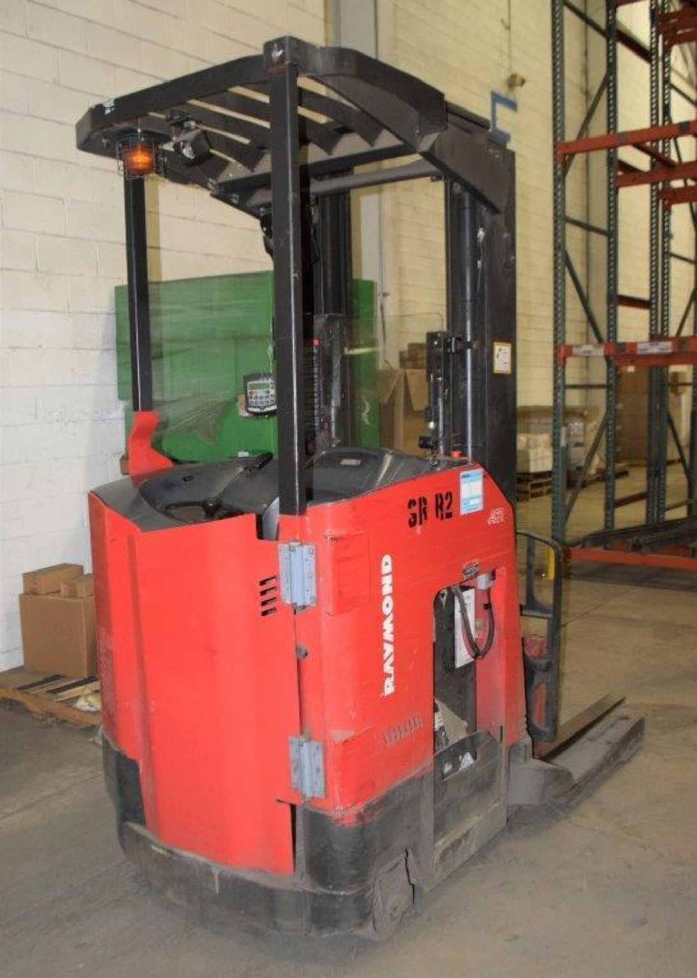 (1) Raymond Electric Stand Up Reach Forklift, Model 750-DR32TT, Serial# 750-12-AC35385. - Image 4 of 7