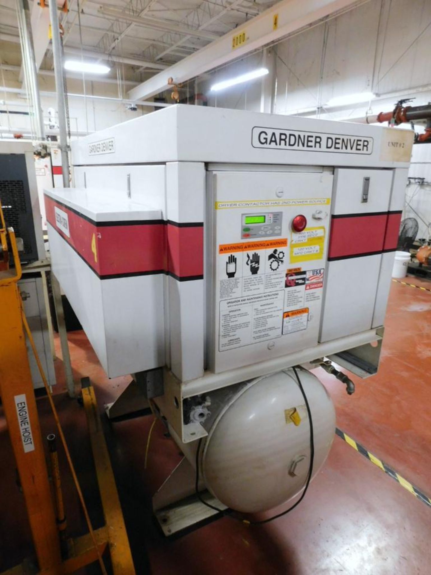 30 HP Gardner Denver, Model EBE99N Electra-Screw Rotary Screw Air Compressor, 100 PSIG, 5,537 Total - Image 4 of 7