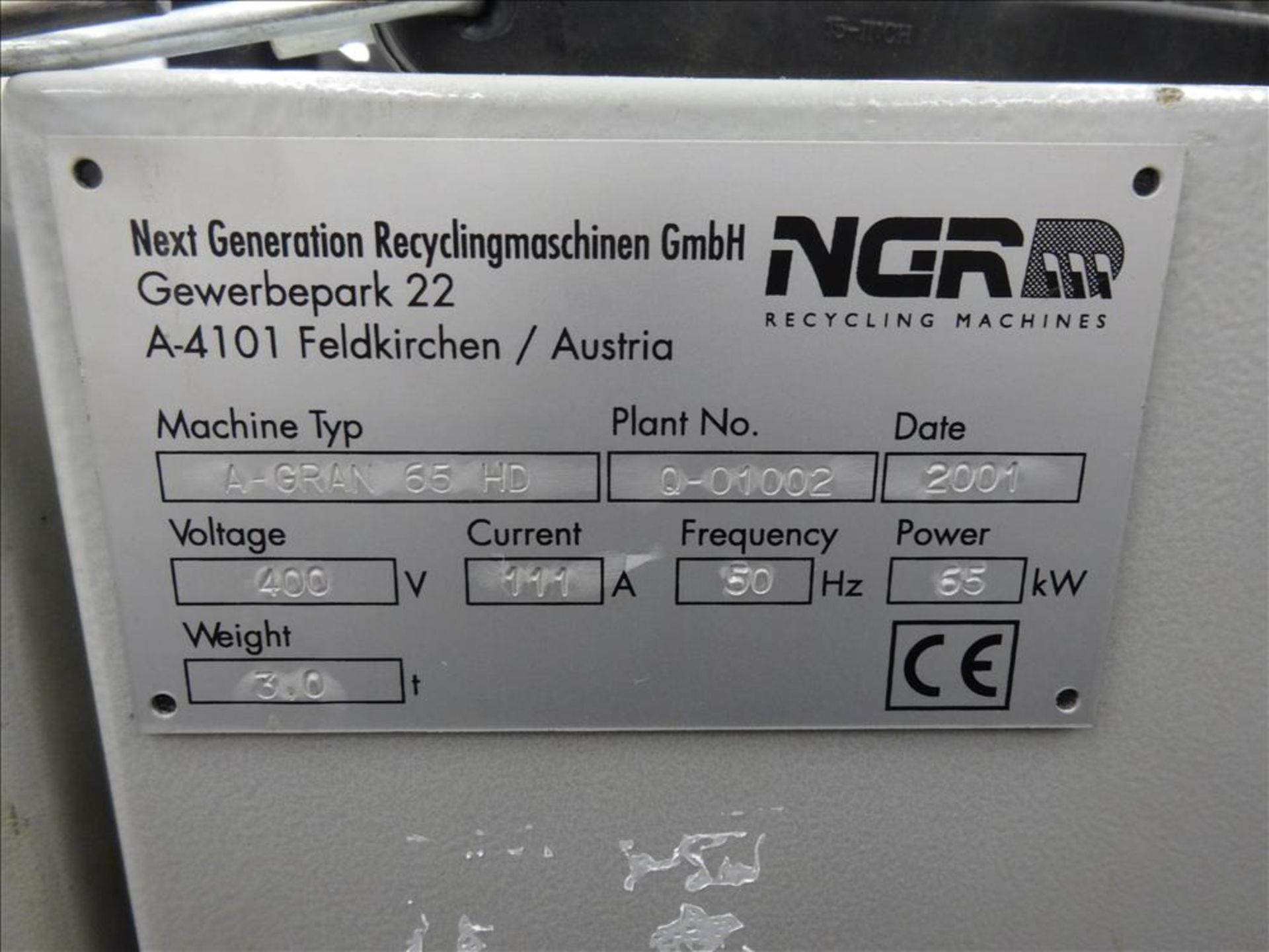 NGR Next Generation Recycling Machine 65mm (2.55") Single Screw Extruder - Image 33 of 33