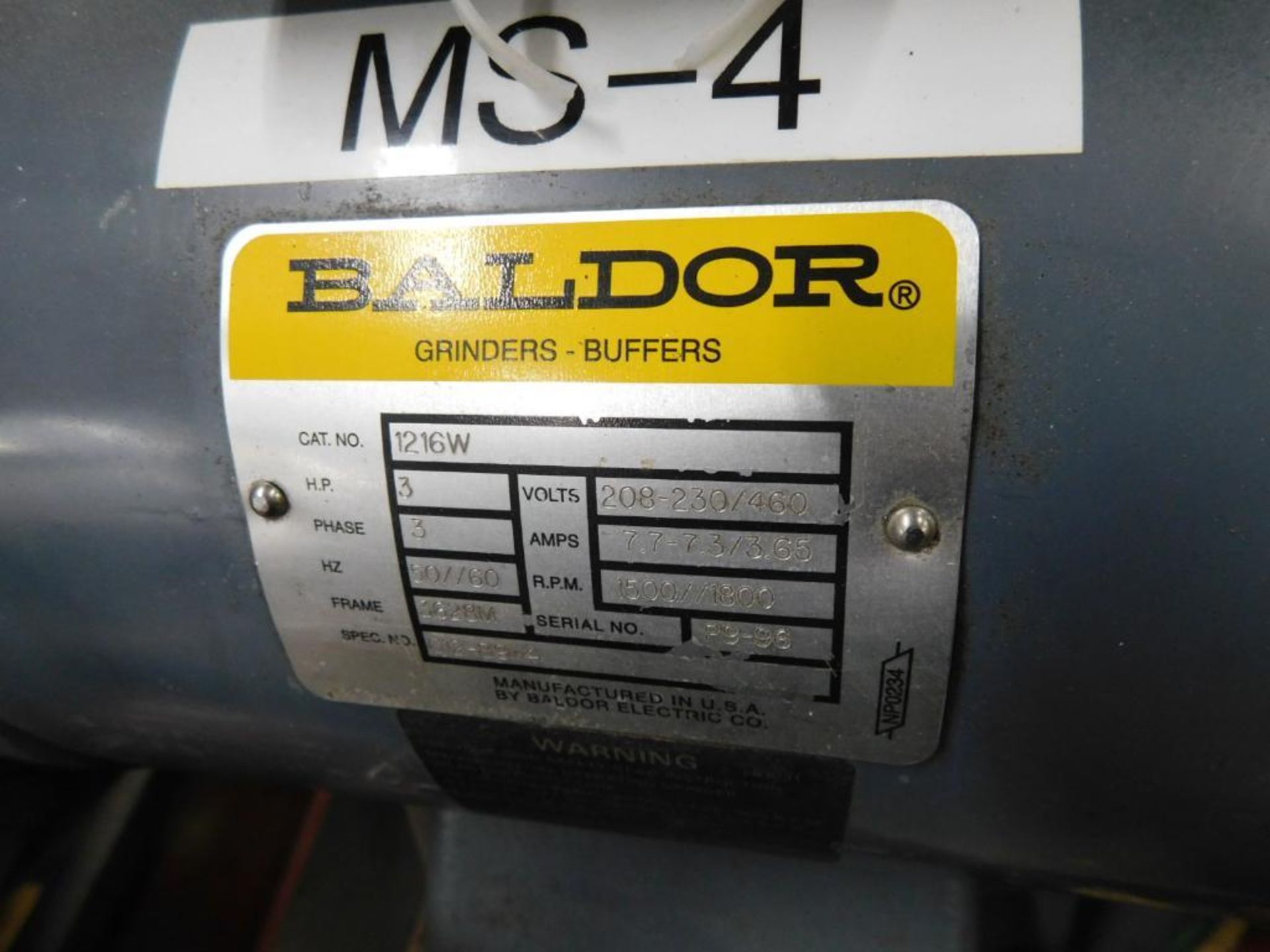 Baldor Approximate 12" Dual Pedestal Grinder - Image 5 of 5