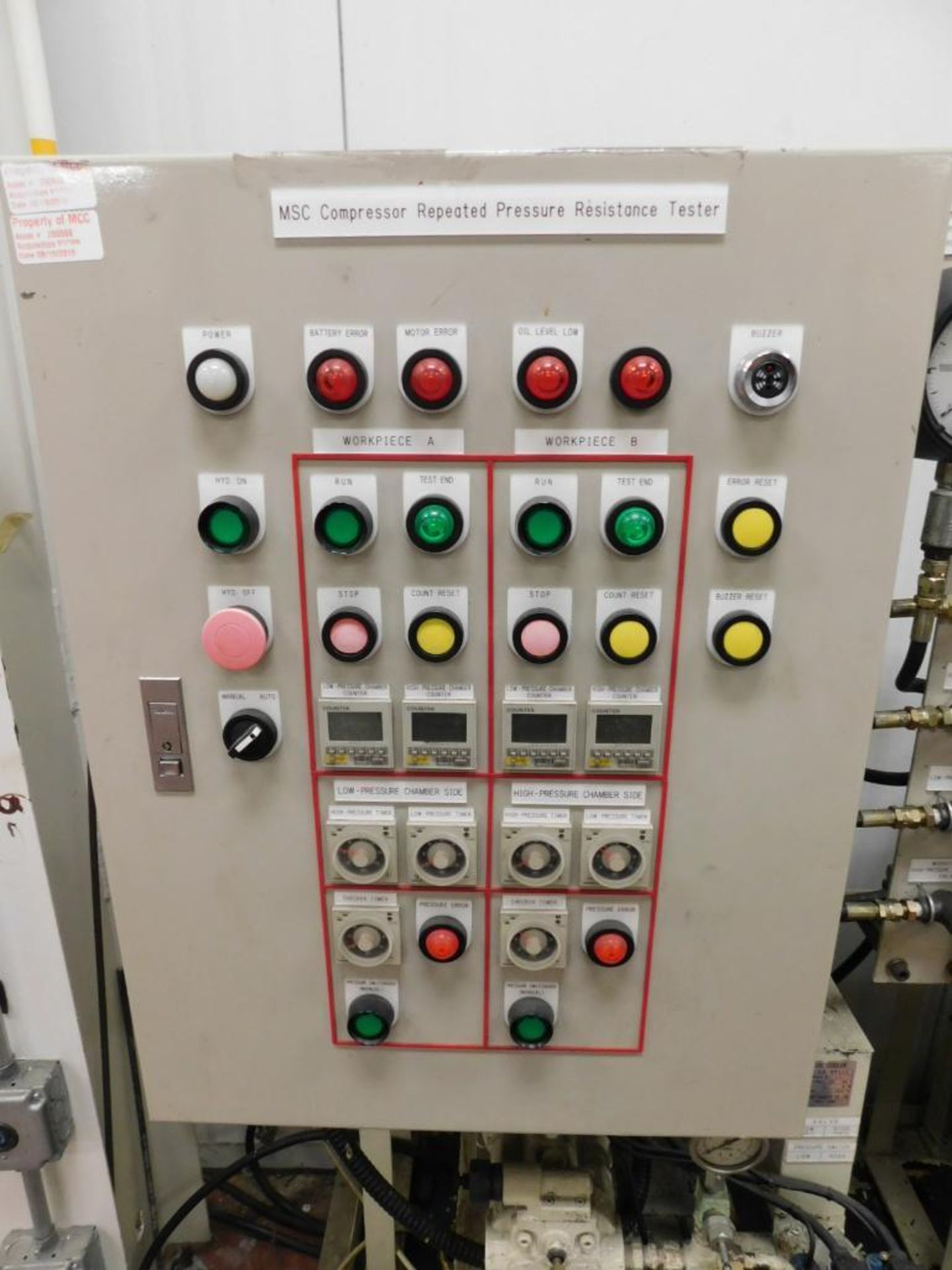 Churyo MSC Compressor Repeated Pressure Resistance Tester - Image 4 of 6