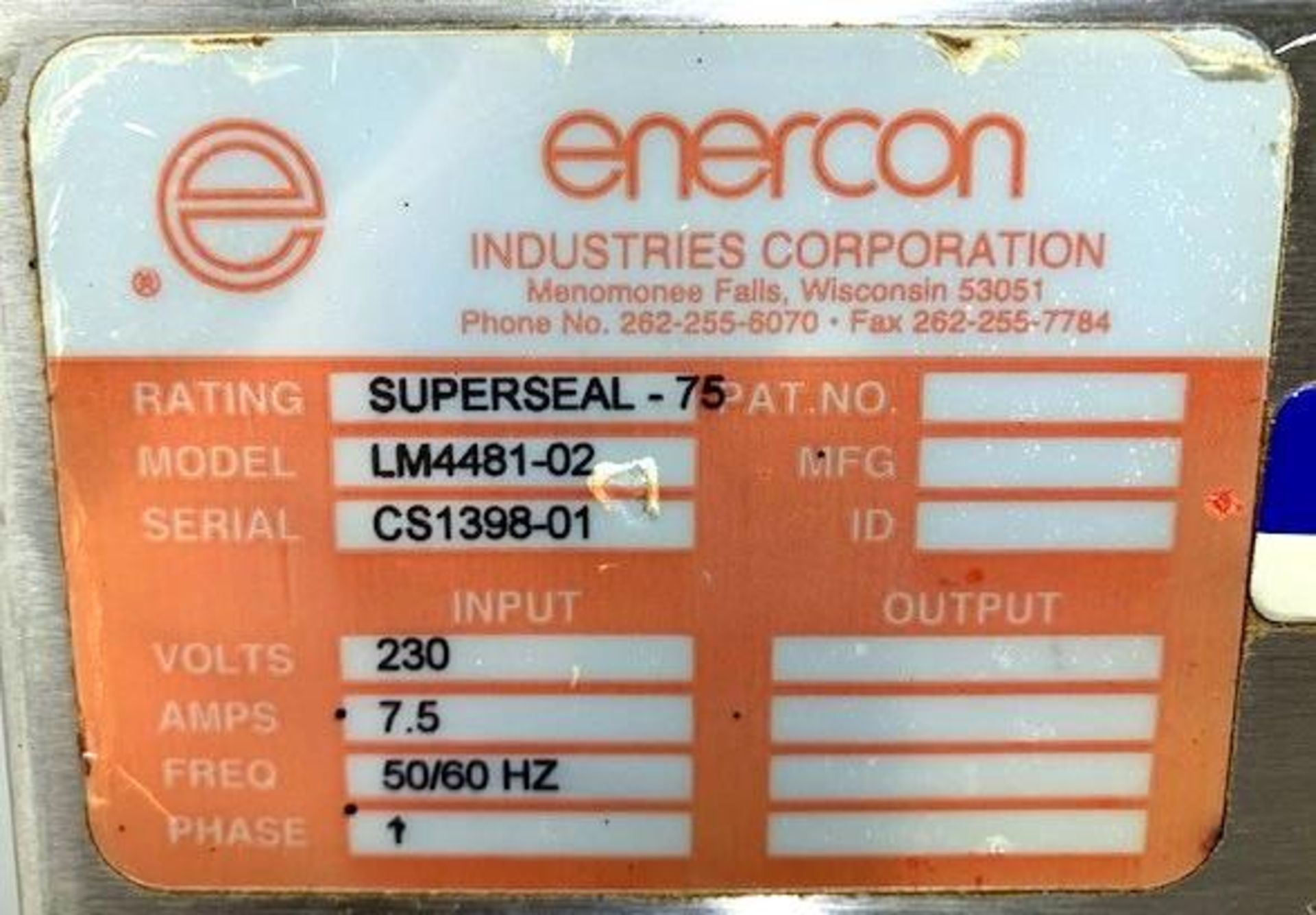 Enercon Induction Cap Sealer - Image 7 of 7