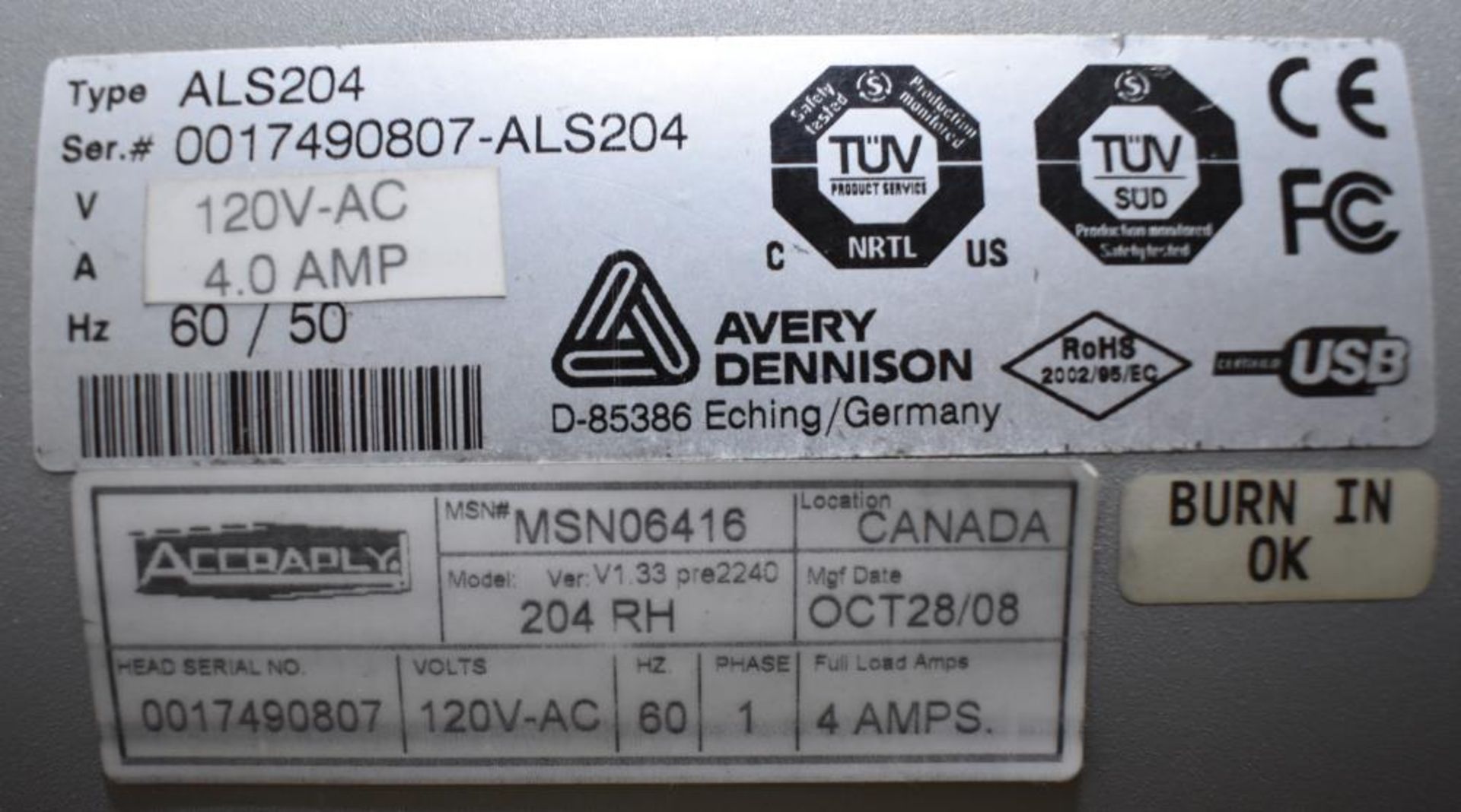 Accraply Pressure Sensitive Labeler - Image 14 of 15