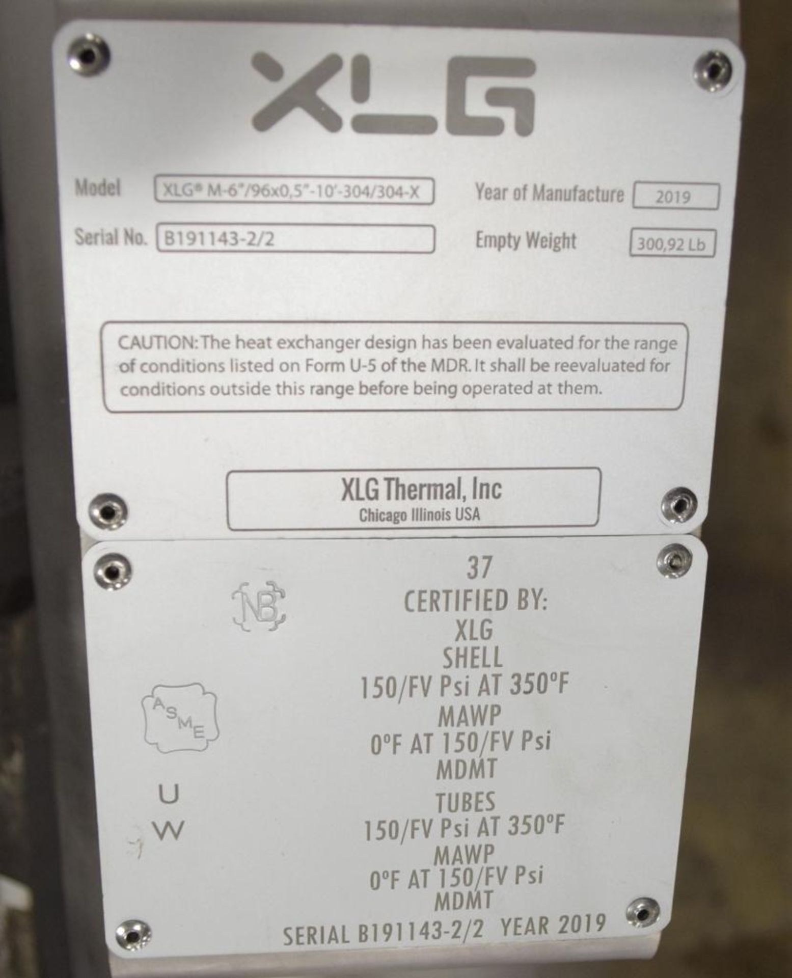 UNUSED XLG Shell & Tube Heat Exchanger - Image 6 of 6