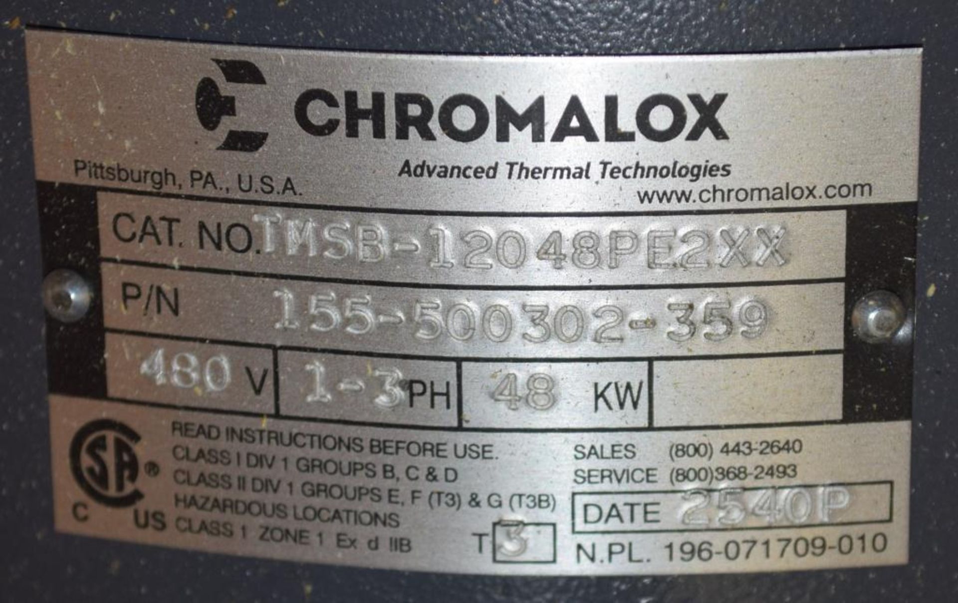 UNUSED Chromalox Circulation Heater - Image 6 of 13