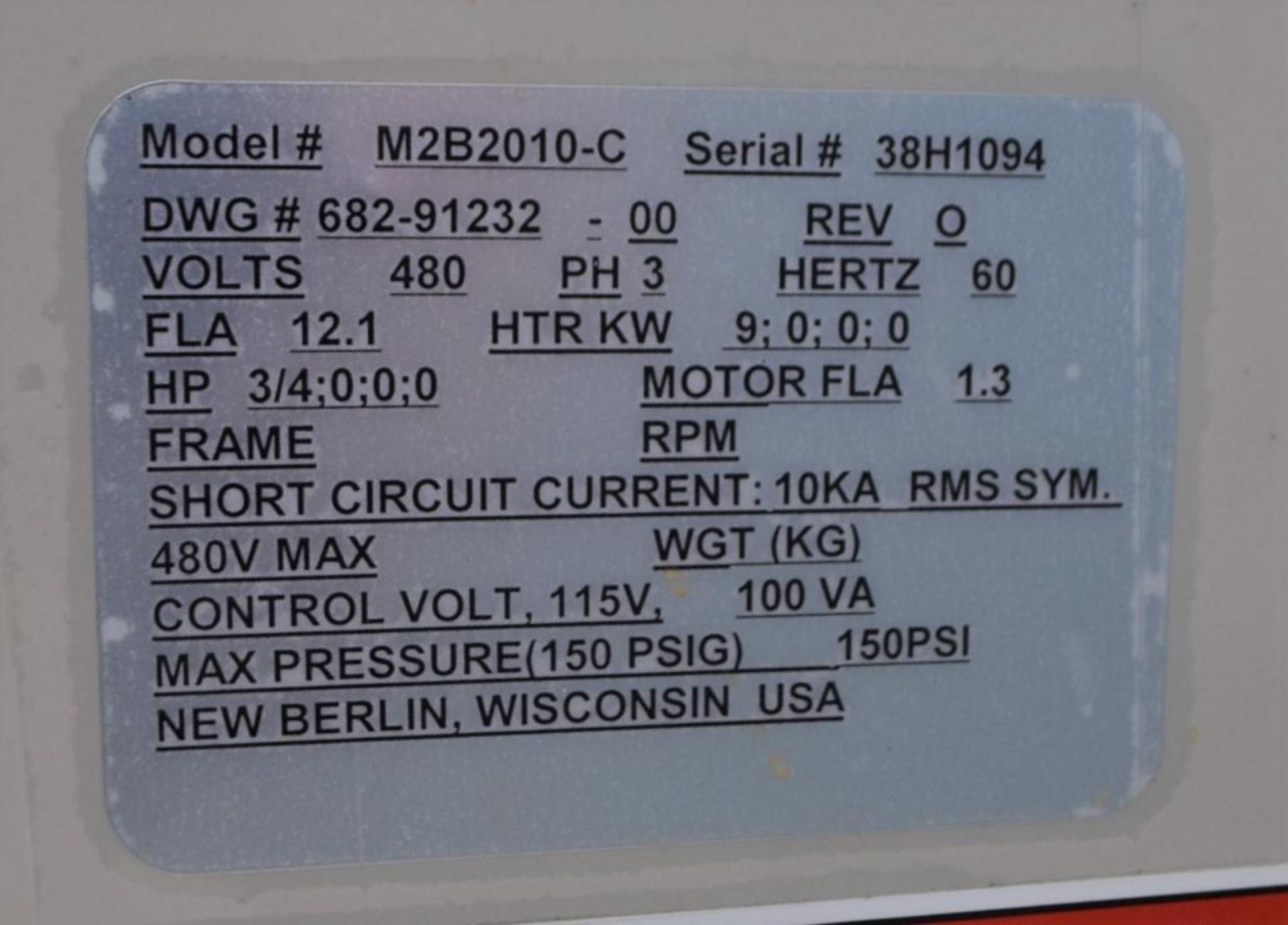 Sterling 9kw Water Temperature Controller, Model M2B2010-C - Image 6 of 9