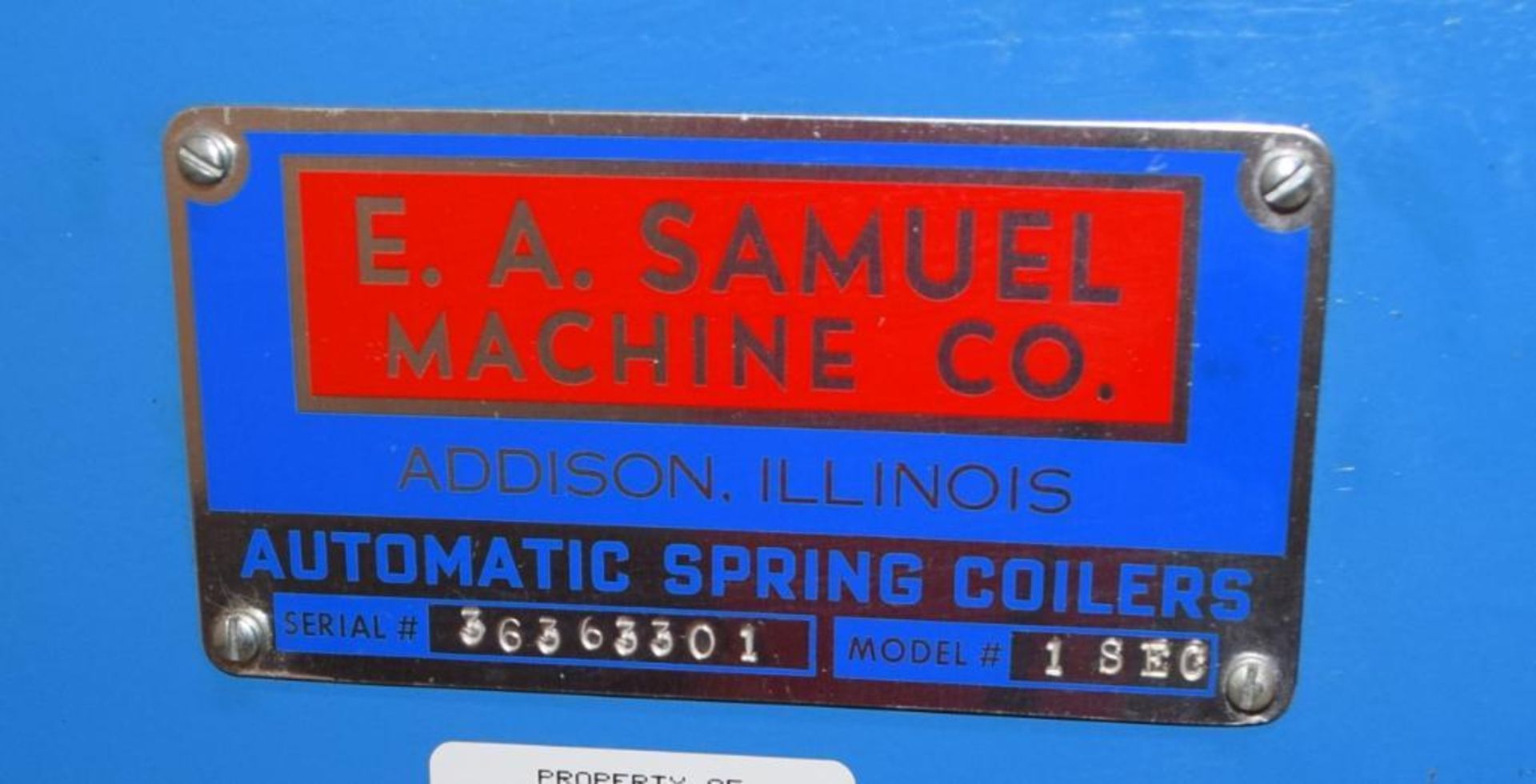 E.A. Samuel Machine Company Automatic Spring Coiler - Image 15 of 31