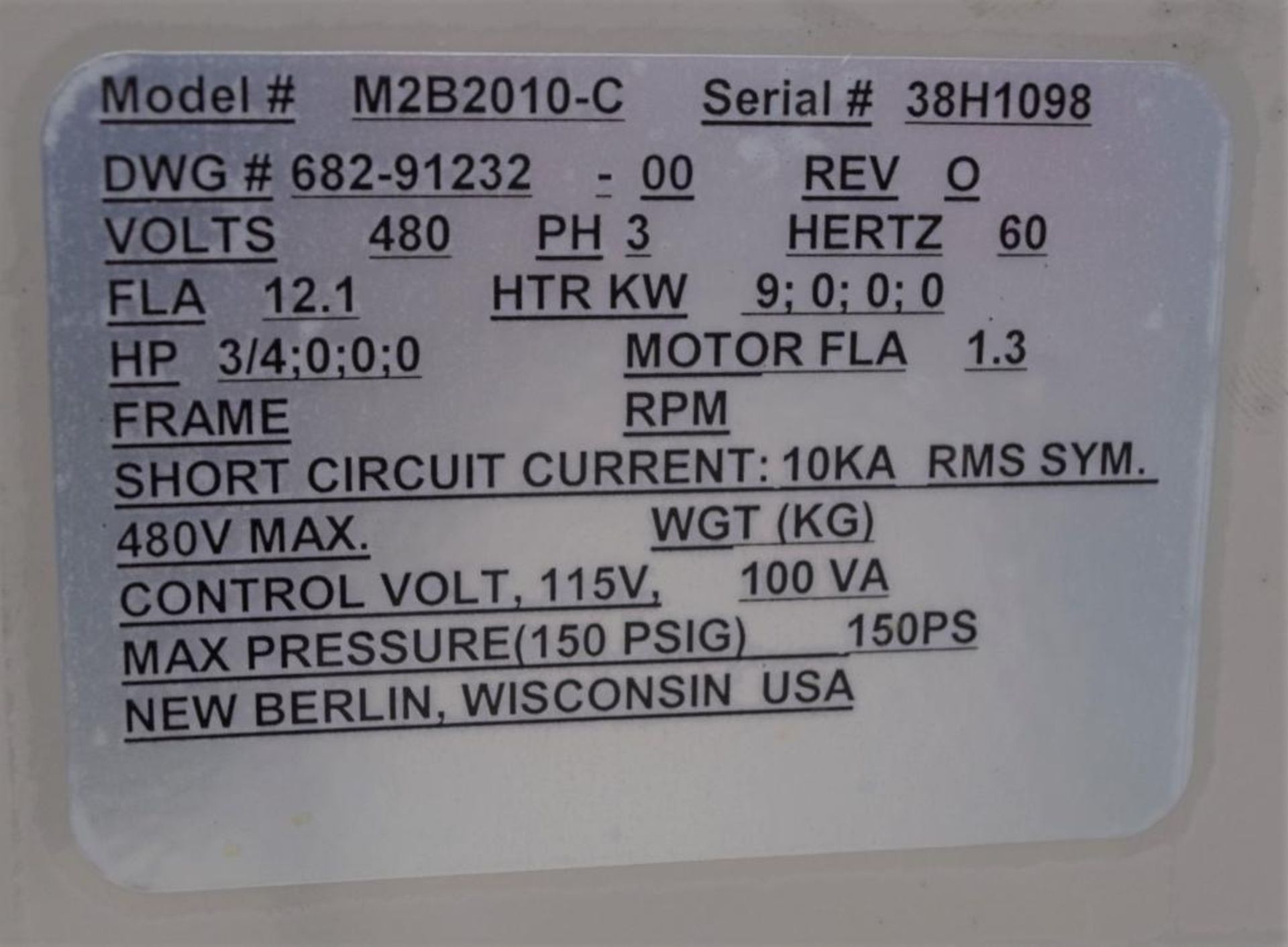 Sterling 9kw Water Temperature Controller, Model M2B2010-C - Image 6 of 9