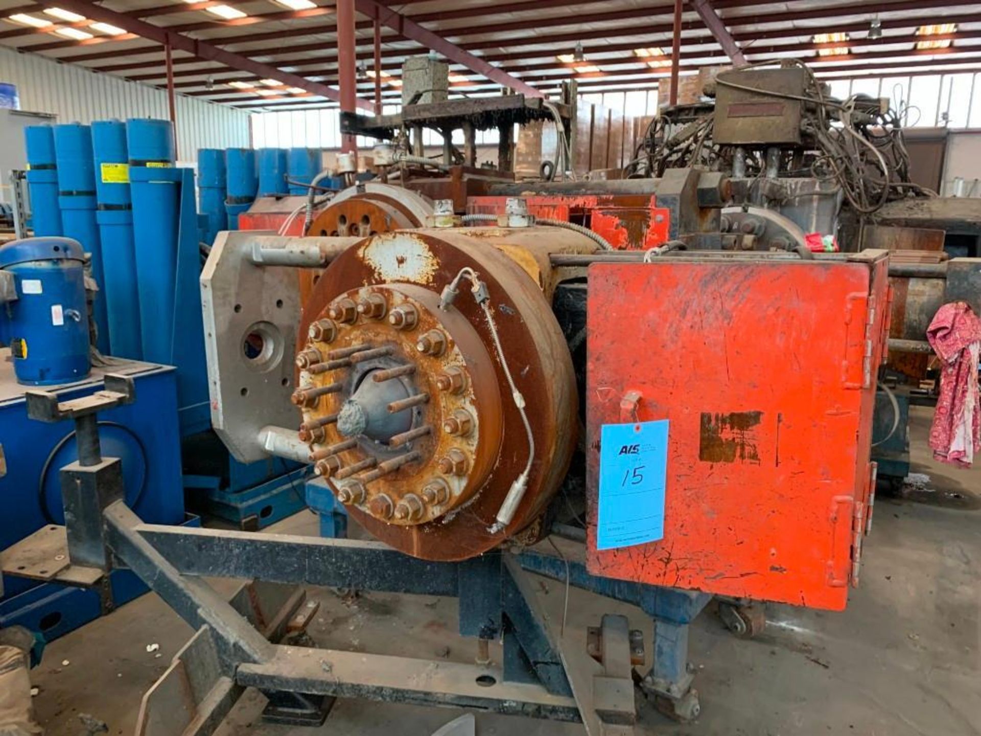 Used- Beringer 12" Hydraulic Slide Plate Screen Changer. Model 1200. (2) 12" nominal breaker plates.