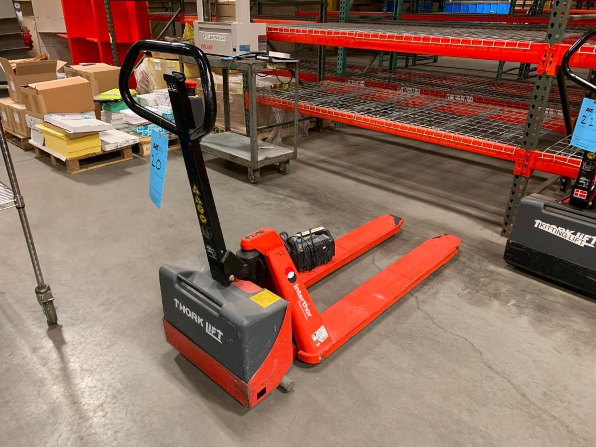 Interthor 3300 Lbs. Electric Pallet Jack Model Thork Lift, w/ Ship'n Shore 10 Amp Battery Charger