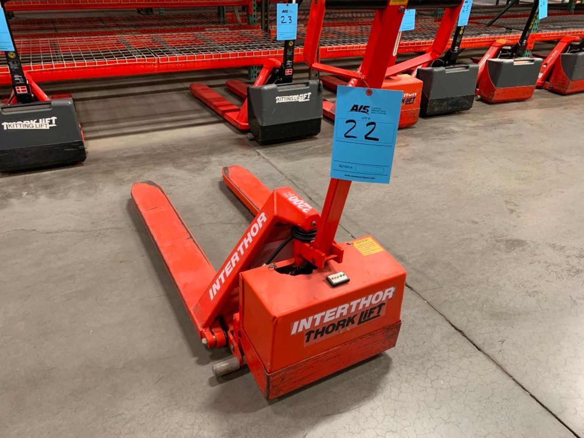 Interthor 2200 Lbs. Electric Pallet Jack Model Thork Lift - Image 3 of 3