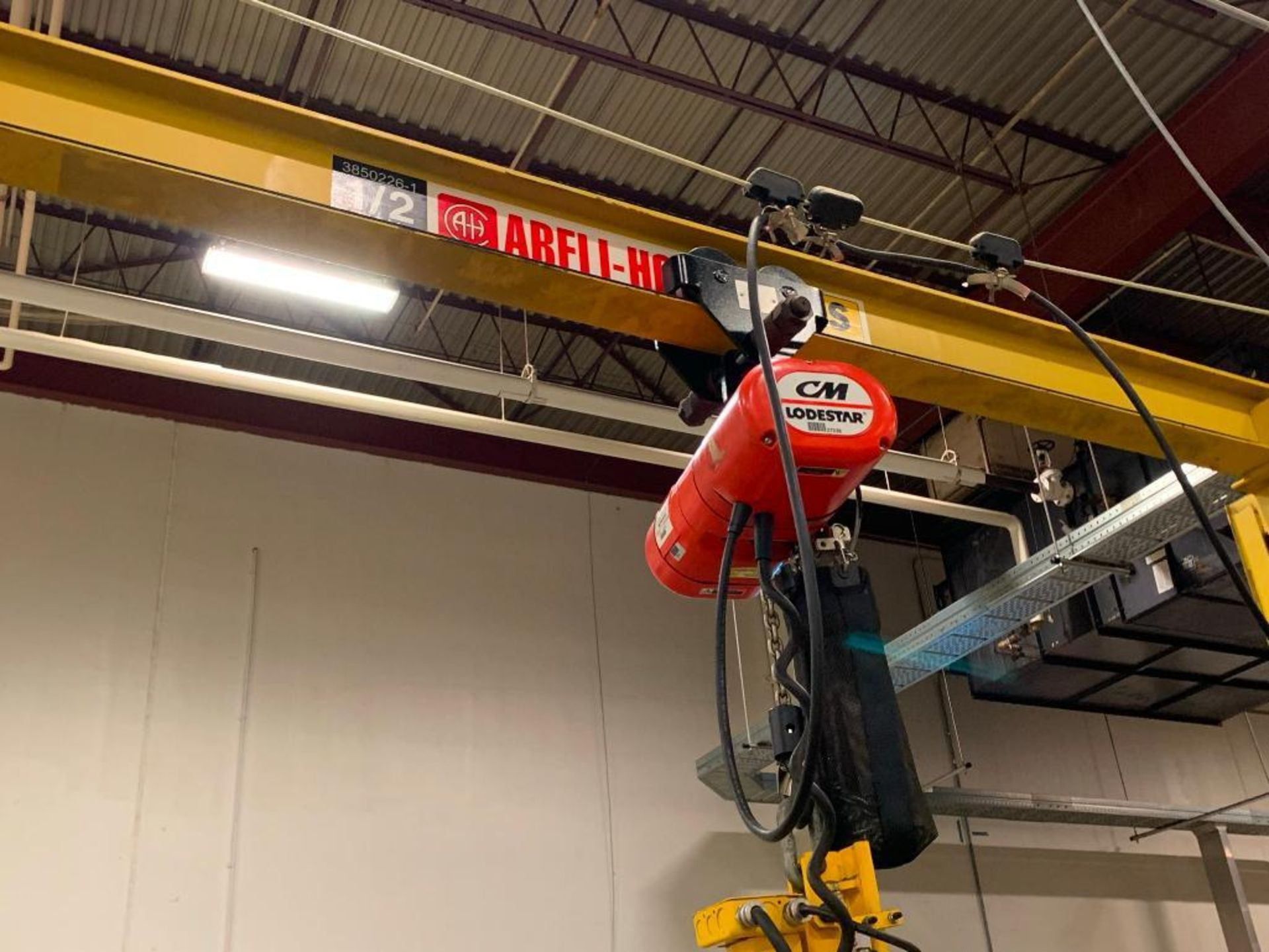 Abel-Howe 1/2 Ton Jib Crane with 1/2 Ton Hoist and Tilt Lock Coil Handler, Model LS1-3 - Image 2 of 7