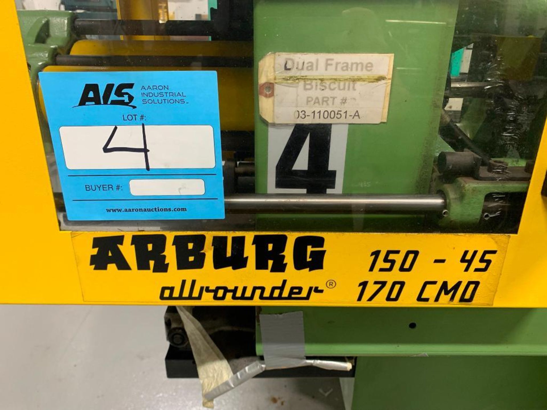 Arburg Allrounder Injection Molding Machine Model 170CMD 150-45 (1989) - Image 4 of 10