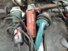 (1) MAKITA 5 IN. ANGLE GRINDER, (1) METEBO 4.5 IN ANGLE GRINDER (1) MILWAUKEE 4.5 IN. ANGLE GRINDER