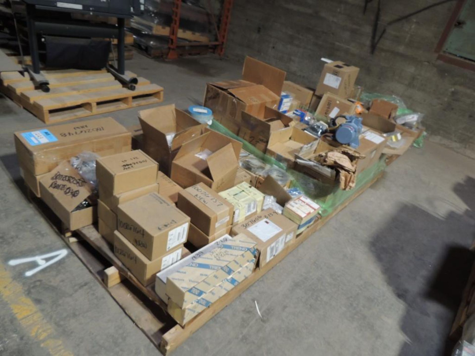 ASSORTED PARTS TO INCLUDE BEARINGS, SEALS, TRANSMITTERS, VIBRATOR MOTORS,, BALL VALVES AND MORE (Bui