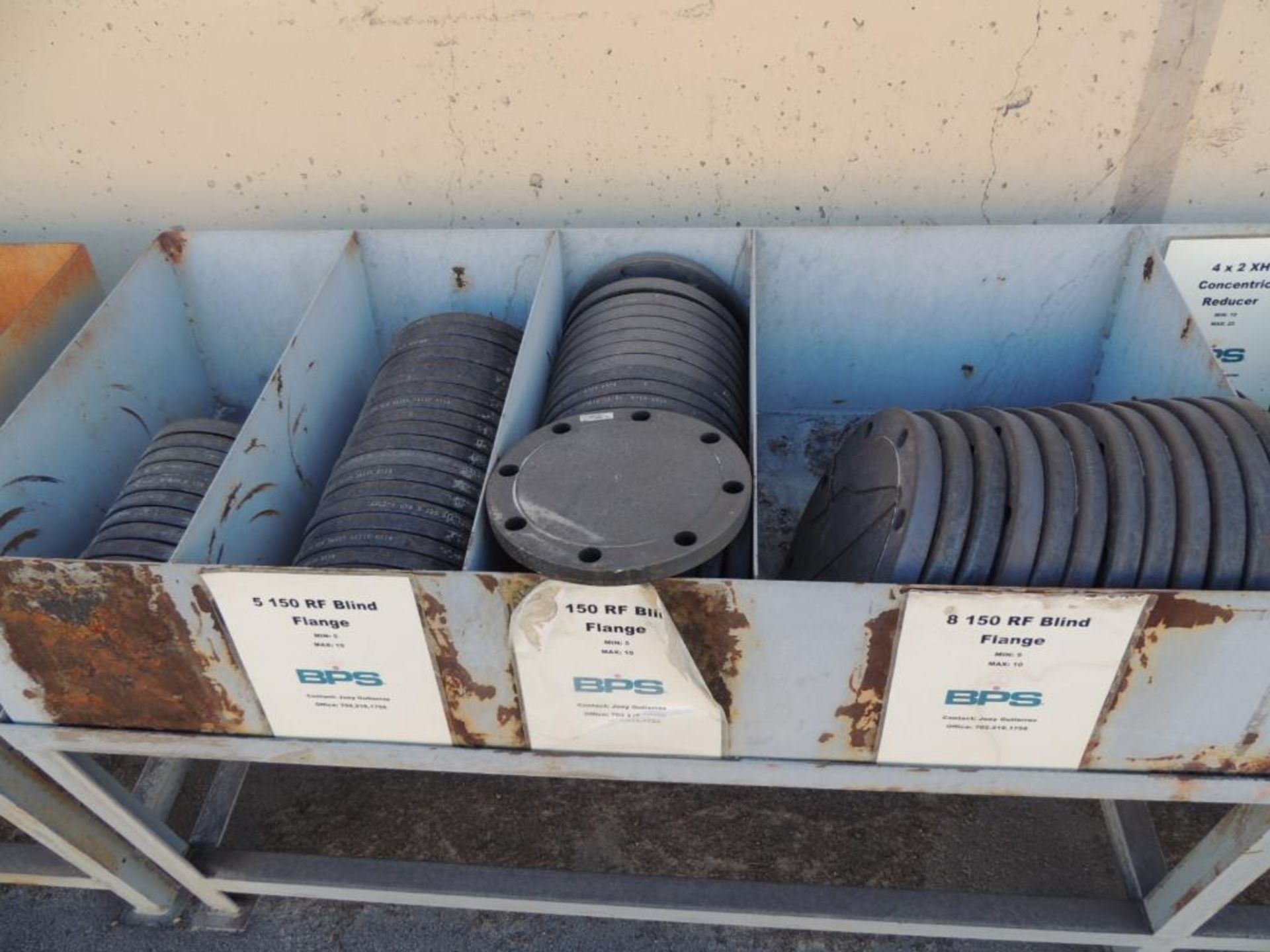 Metal Bin w/ Lap Joint Flanges, Concentric Redusers, Std. Stub Ends, Blind Flanges, Weld 90's, Flang - Image 3 of 7