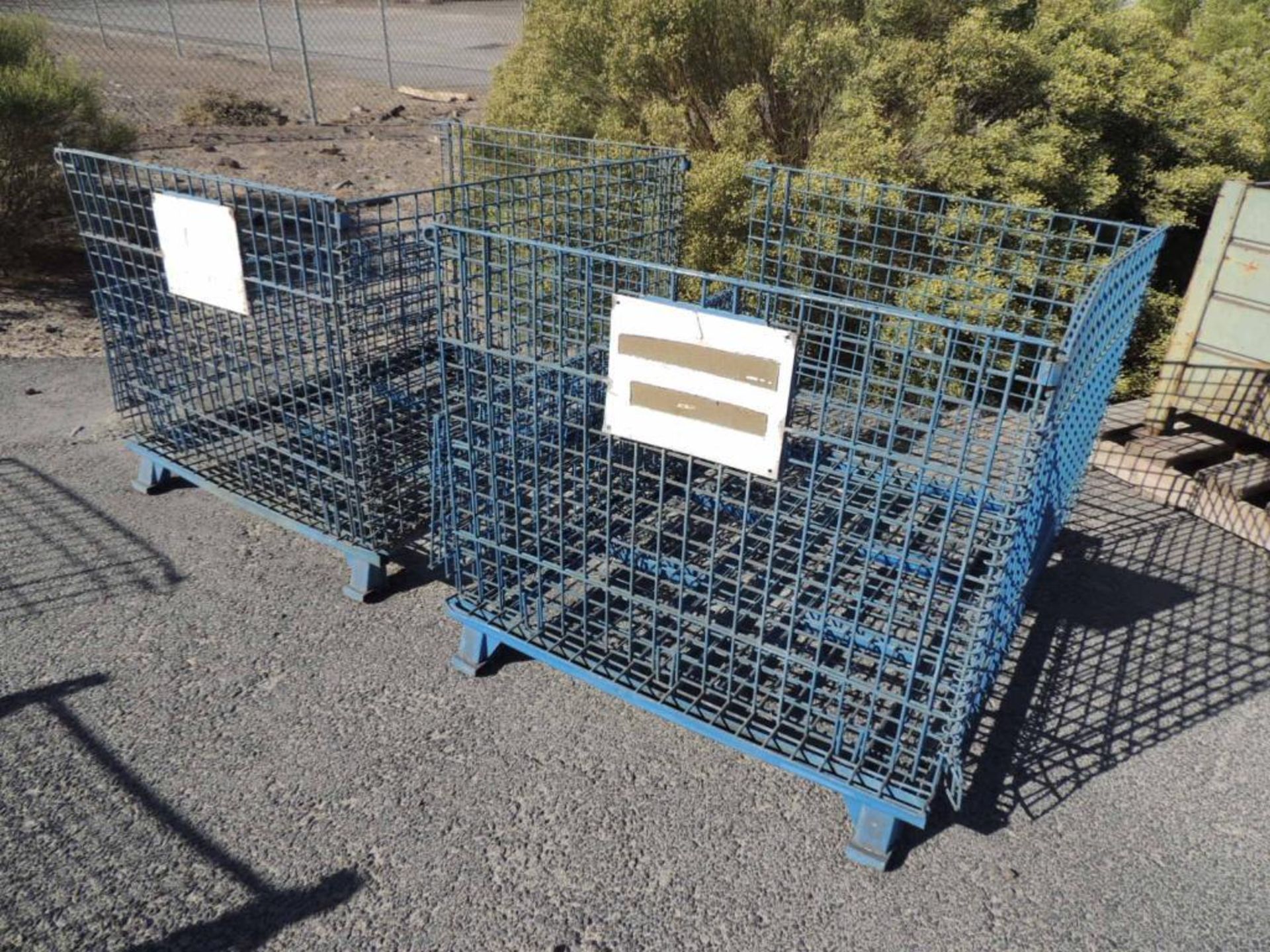 (6) WIRE MESH TRANSPORT BINS, VARIOUS SIZES (Yard)