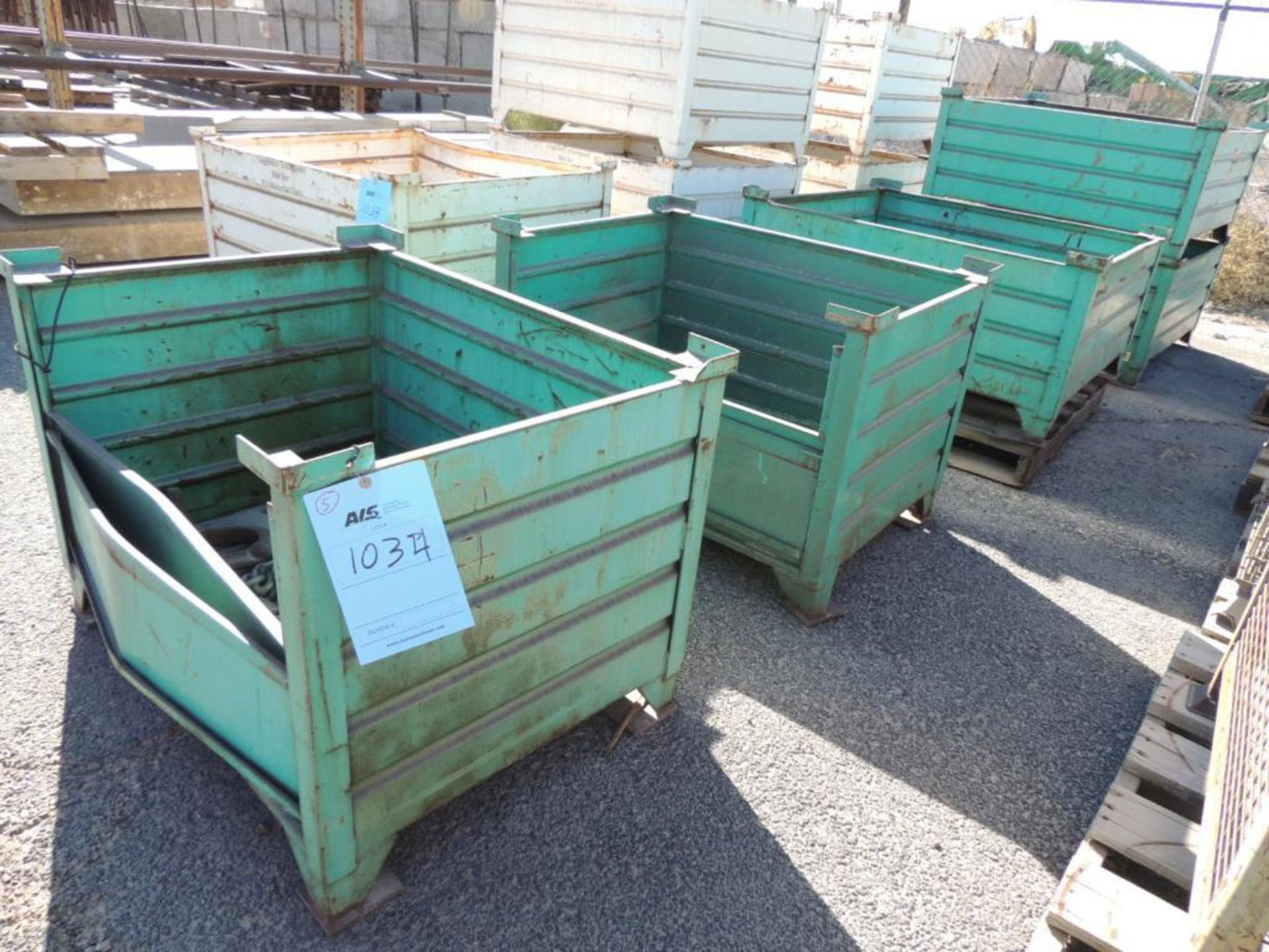 (5) METAL TRANSPORT BINS, 30 IN.X 42 IN.X 24 IN. (Yard)