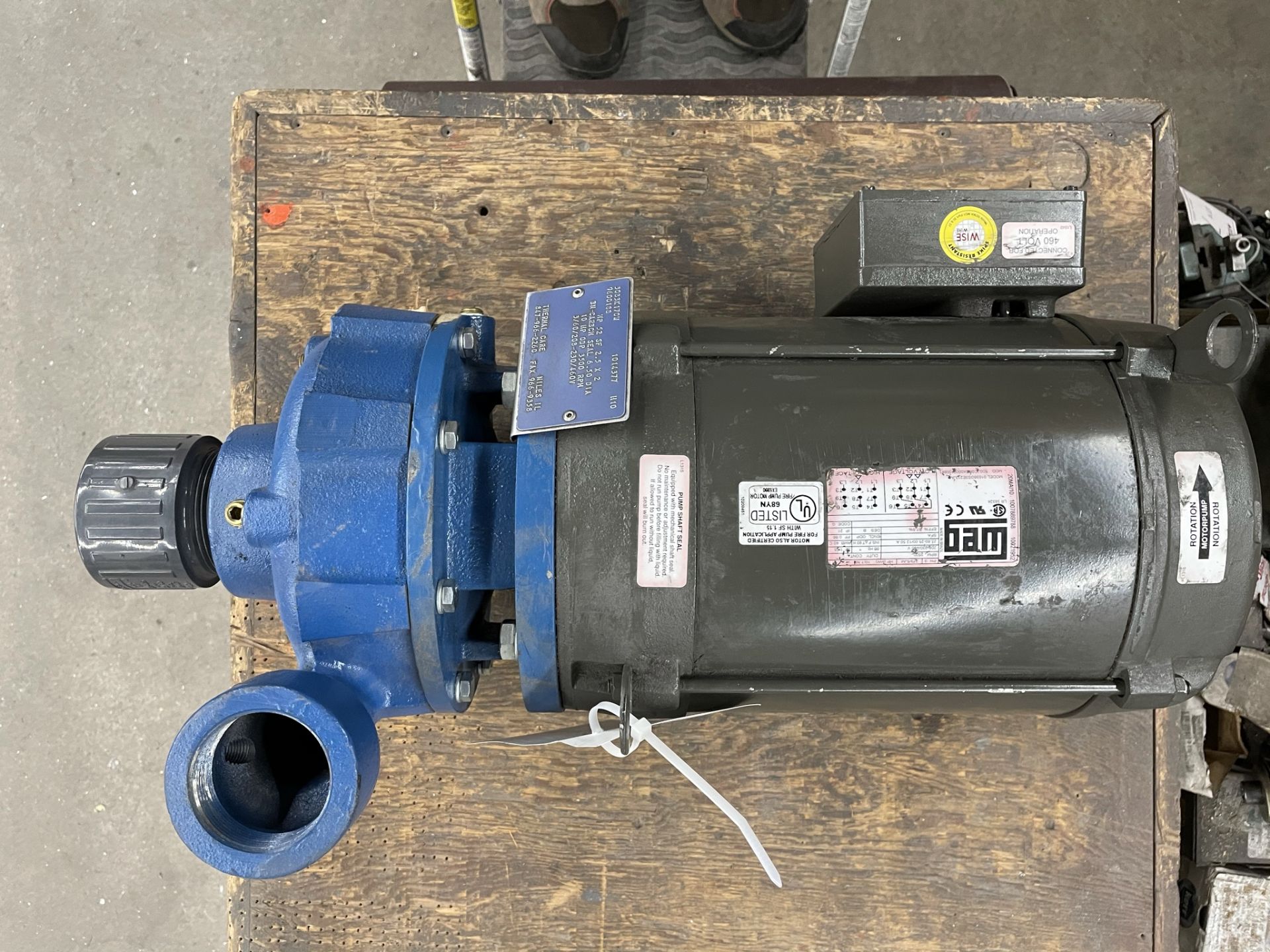 Centrifulgal Pump 2.5" x 2" x 6.50" impeller / buna carb/cer seal /WEG 10 HP ODP 3500 RPM 3/60/208- - Image 4 of 7