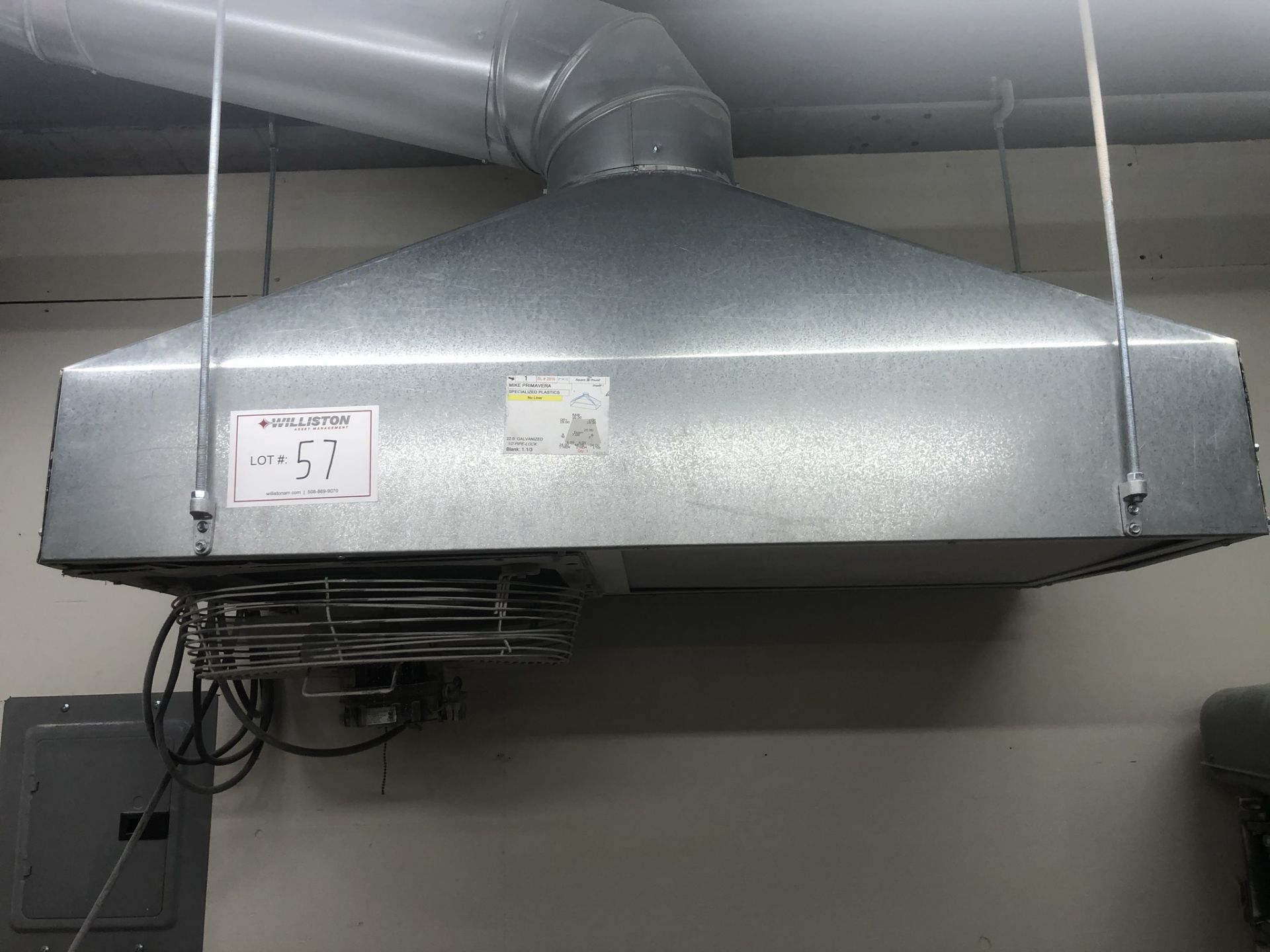 24” x 48” Exhaust Hood w/Light and motor