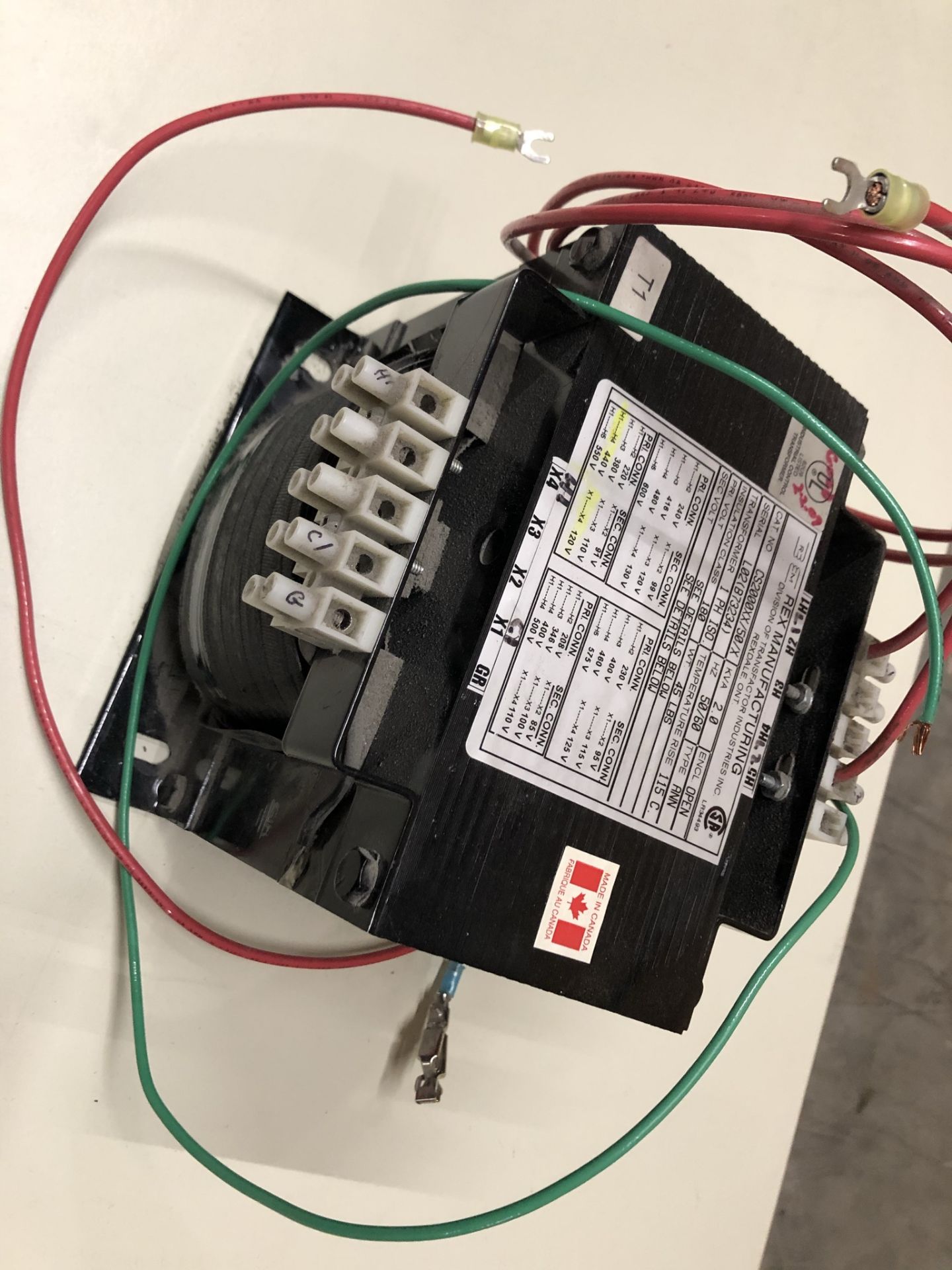 Rex Manufacturing 2 KVA Transformer, 440V - 120V - Image 2 of 7