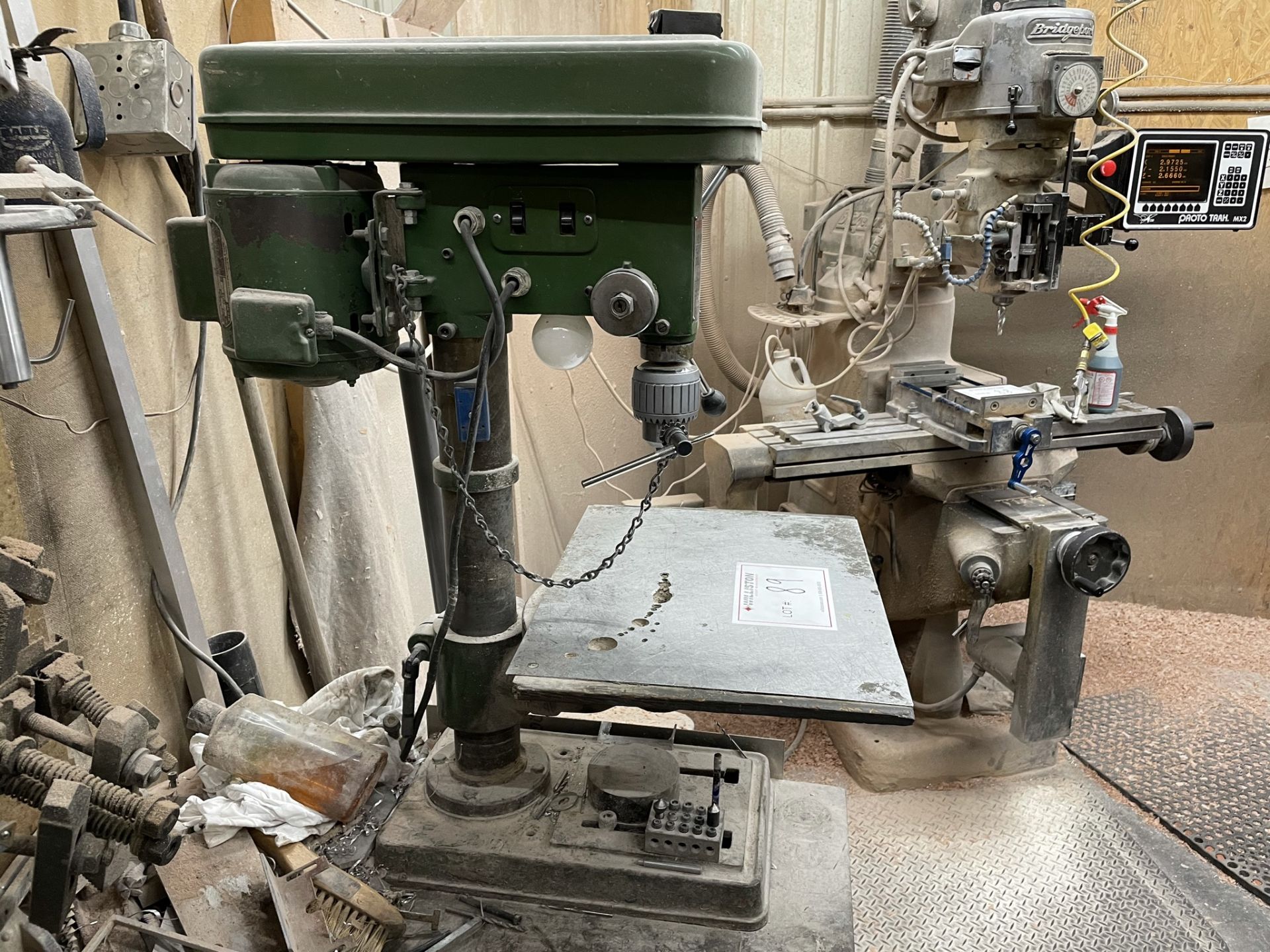 Central Machine Drill Press - Model 933 / 6” Throat / 1/4HP / 18” x 13” Sub-Table / 12” Round Table - Image 2 of 5