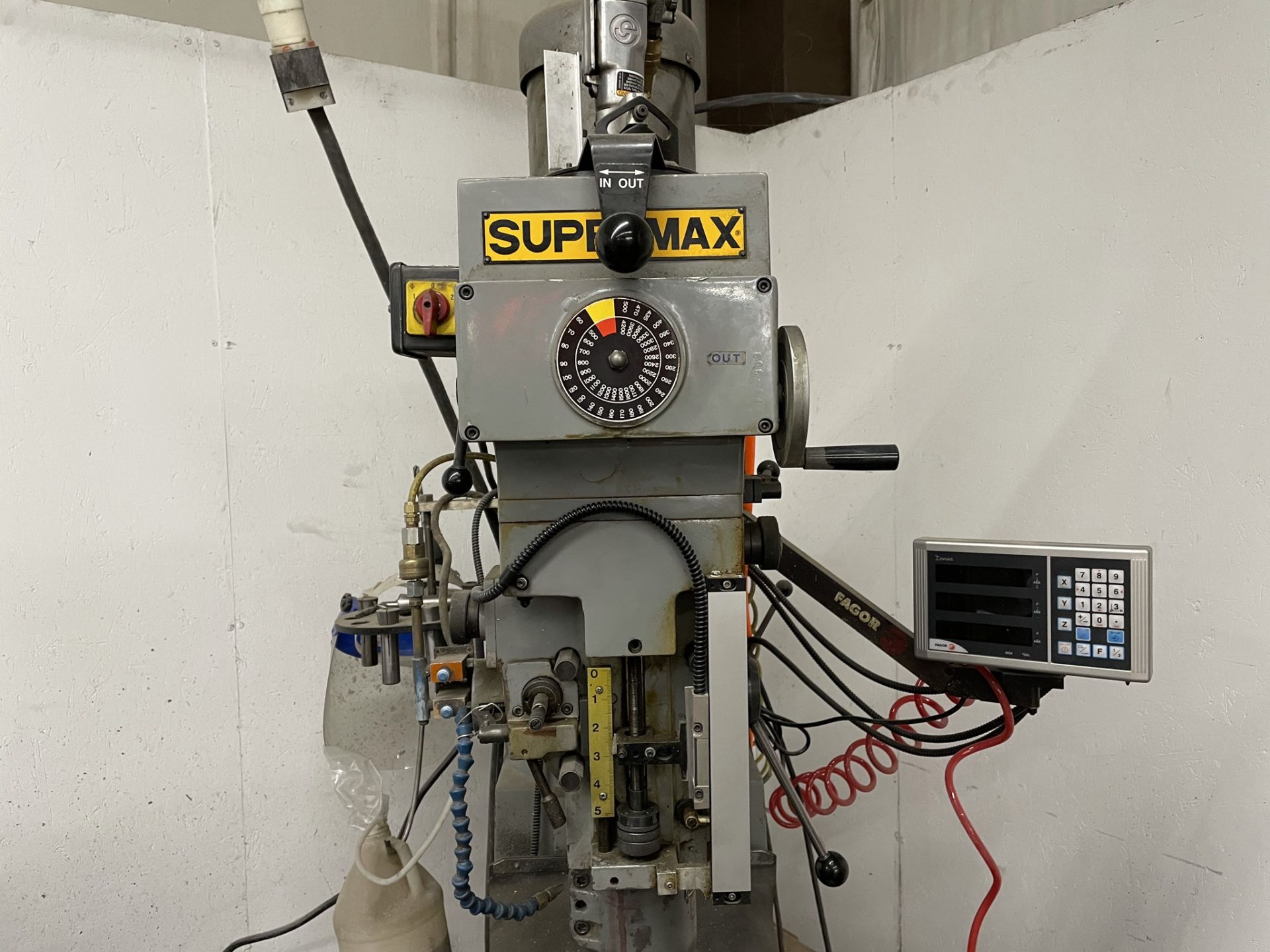 Supermax Vertical Mill - Mfg. 1999 / Model YCM-16VS / SN# 0123574 / 9” x 49” Table / Power Feed / - Image 2 of 13