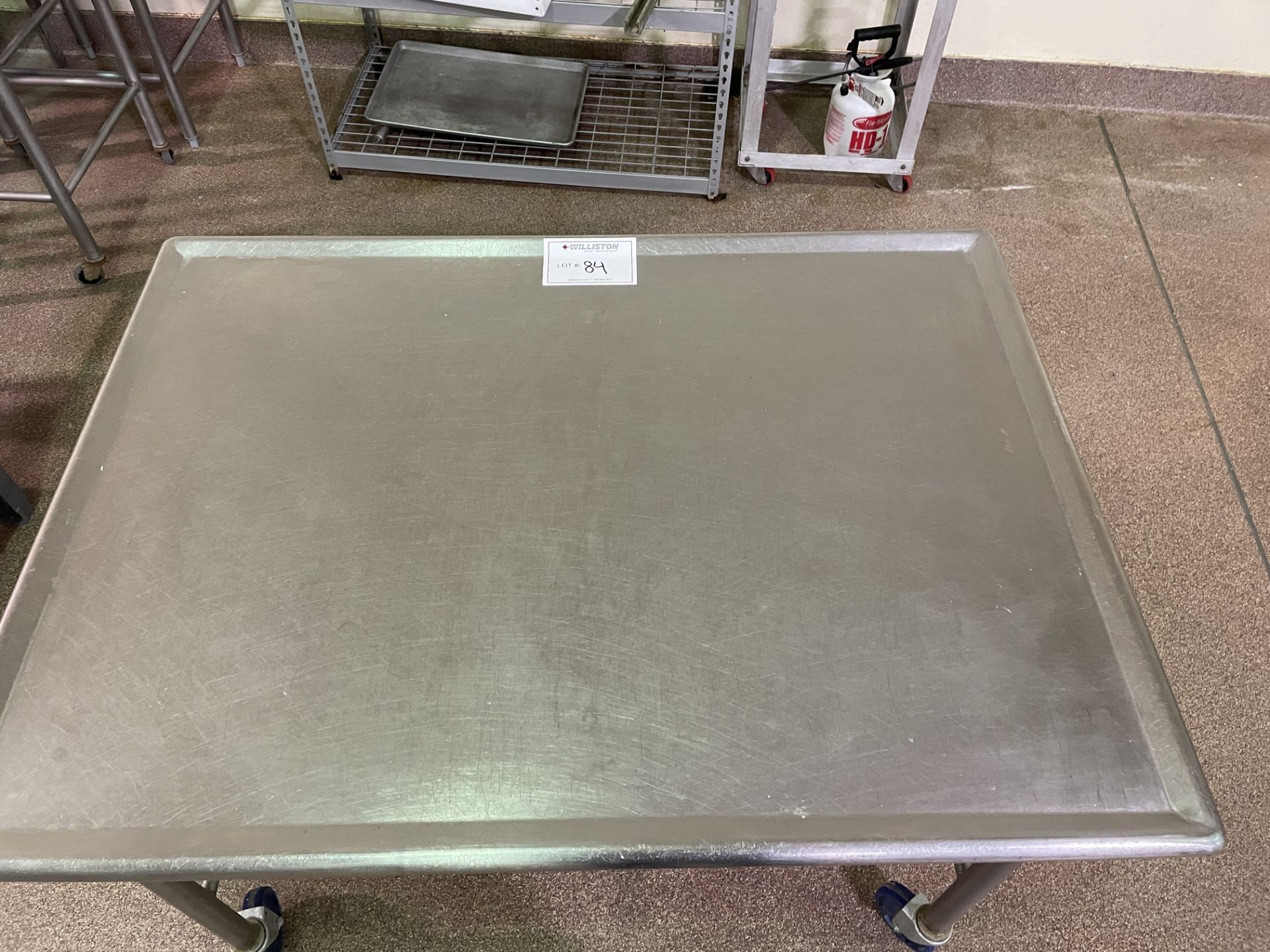 STAINLESS STEEL METAL TABLE IN PRODUCTION ROOM - Image 3 of 3