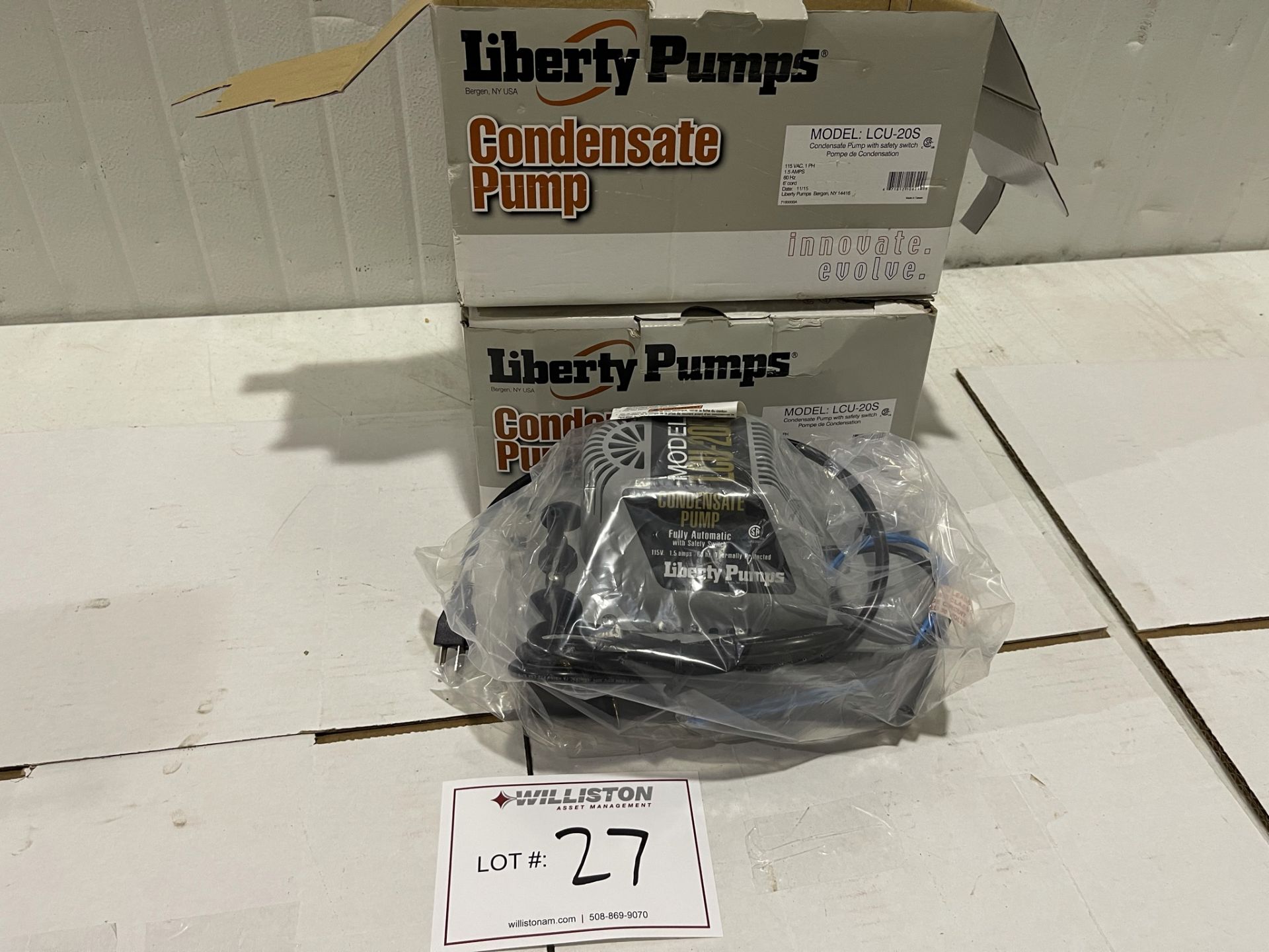 (2) LIBERTY CONDENSATE PUMPS