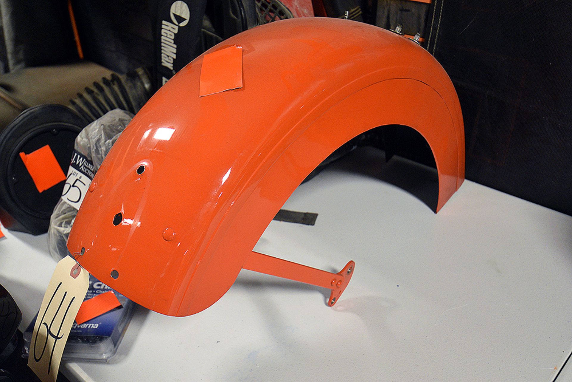 {LOT} (2) Rear Motorcycle Fenders (Blue and Orange) - Image 3 of 3