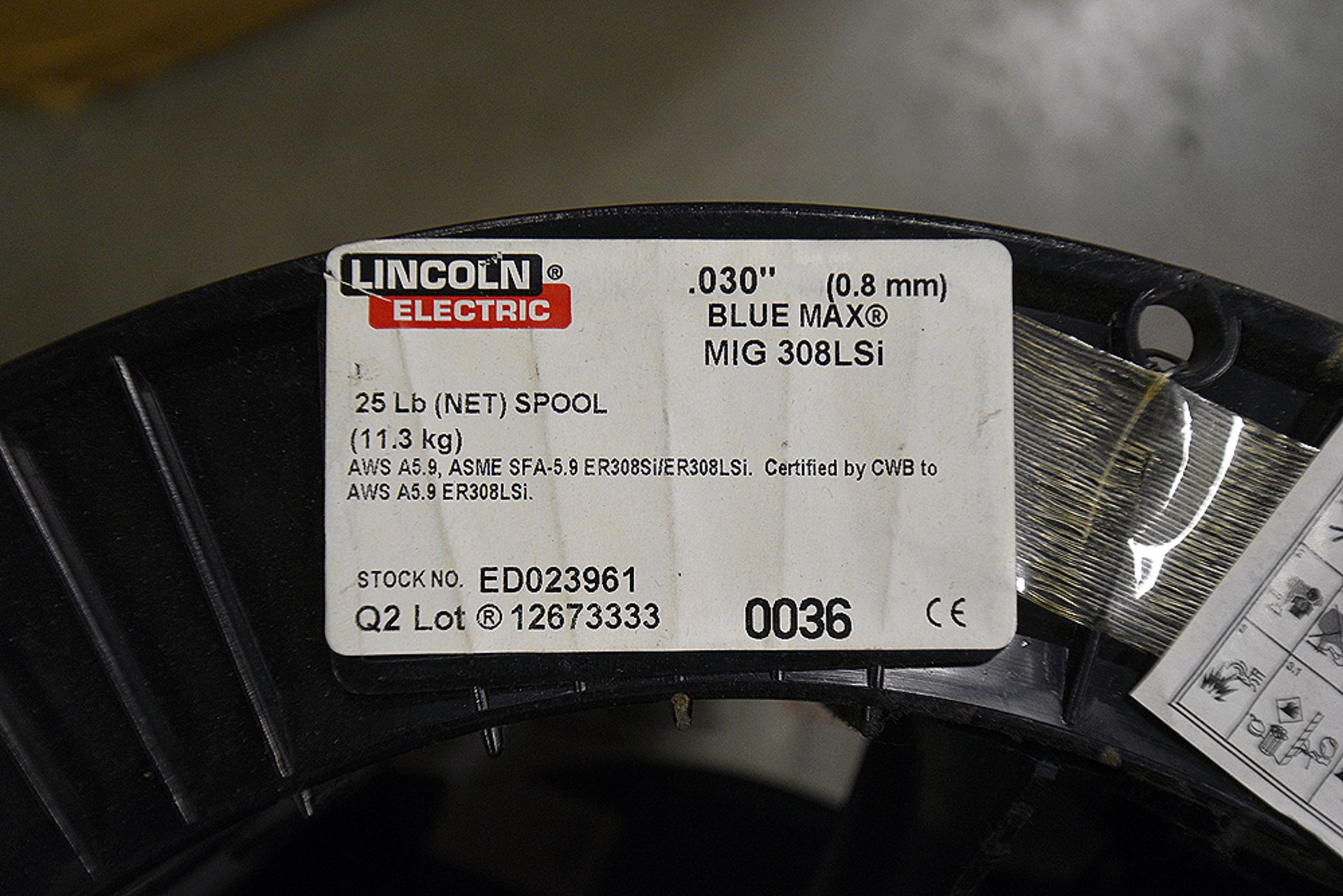 {LOT} 9 Spools of Ass't Weld Wire: Hobart, Lincoln Electric - Image 4 of 4