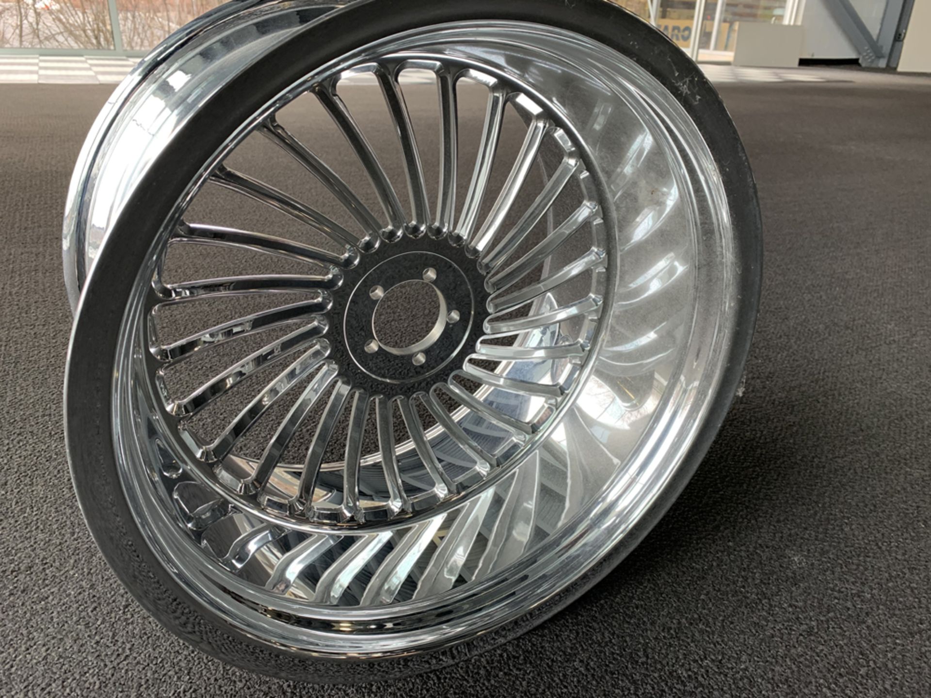 Chrome Motorcycle Rim, 19"x11"