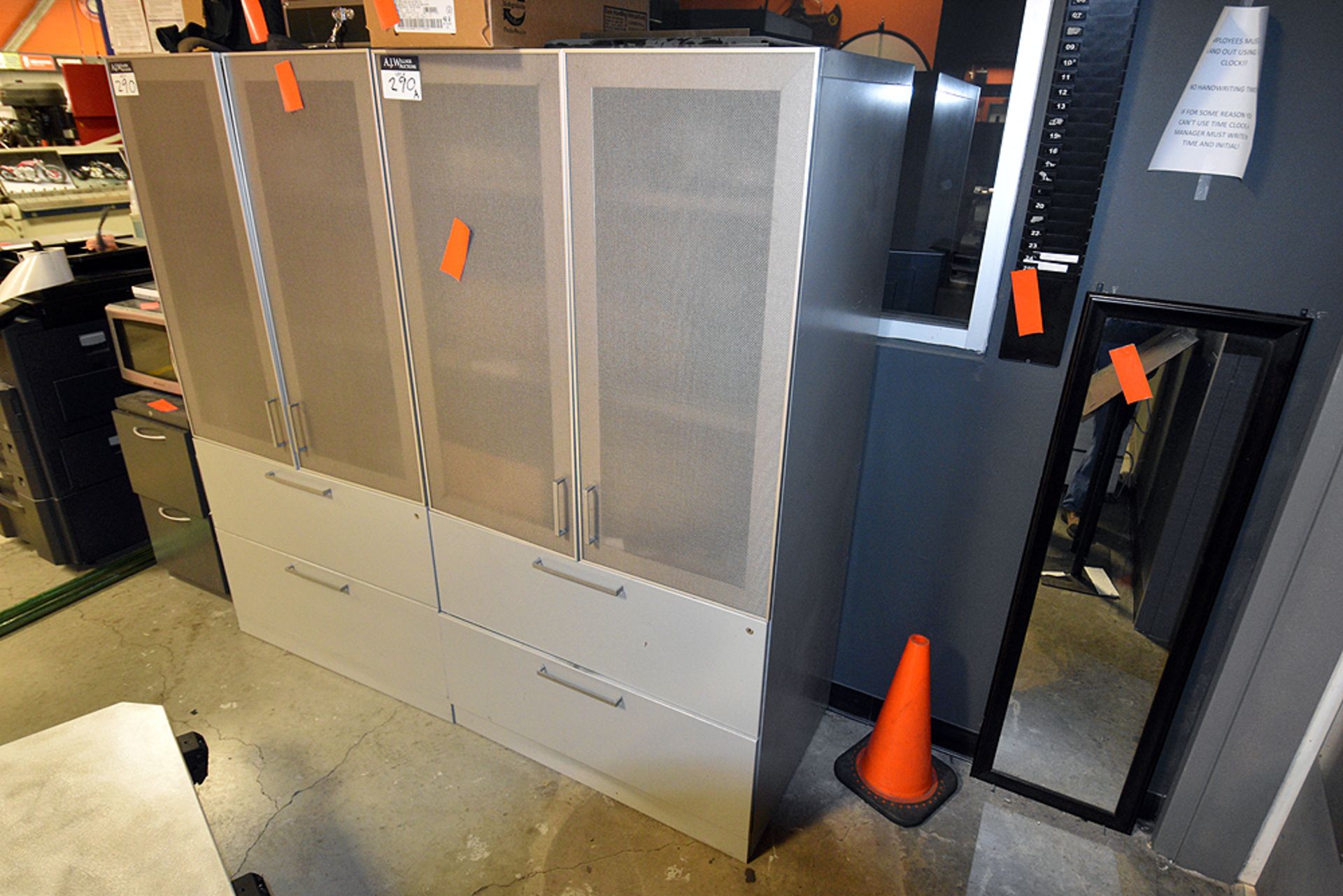 2-Door/2-Drawer Cabinet w/ 3D Printing Supplies (36"x24"x67"H)